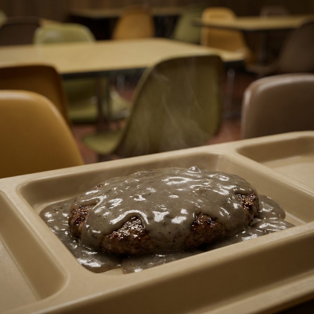 Salisbury Steak Swimming in Brown Gravy