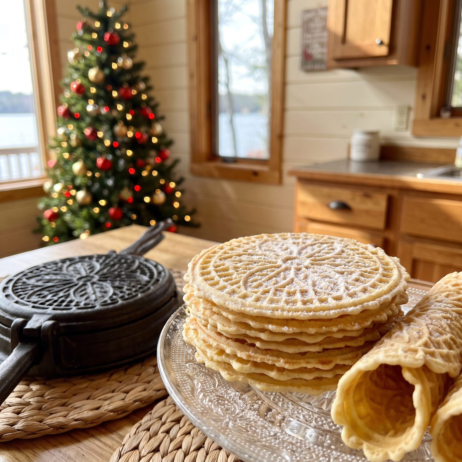 Anise-Scented Pizzelle Pressed in the Iron