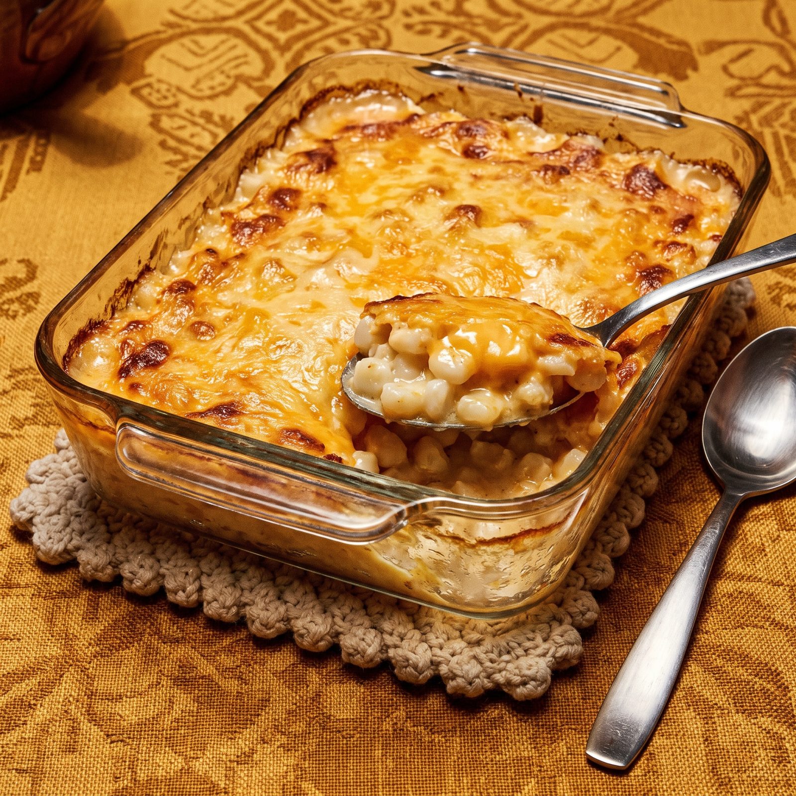 Baked Hominy and Cheese Casserole