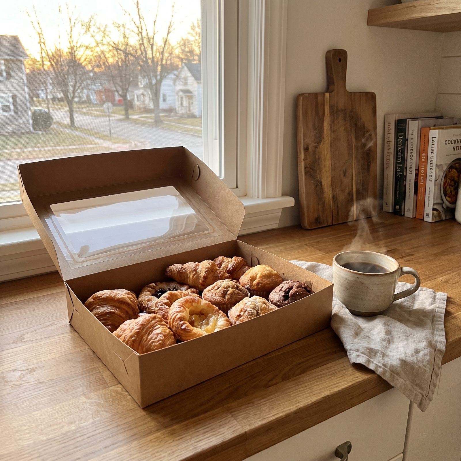 A Bakery Box of Pastries for Tomorrow Morning
