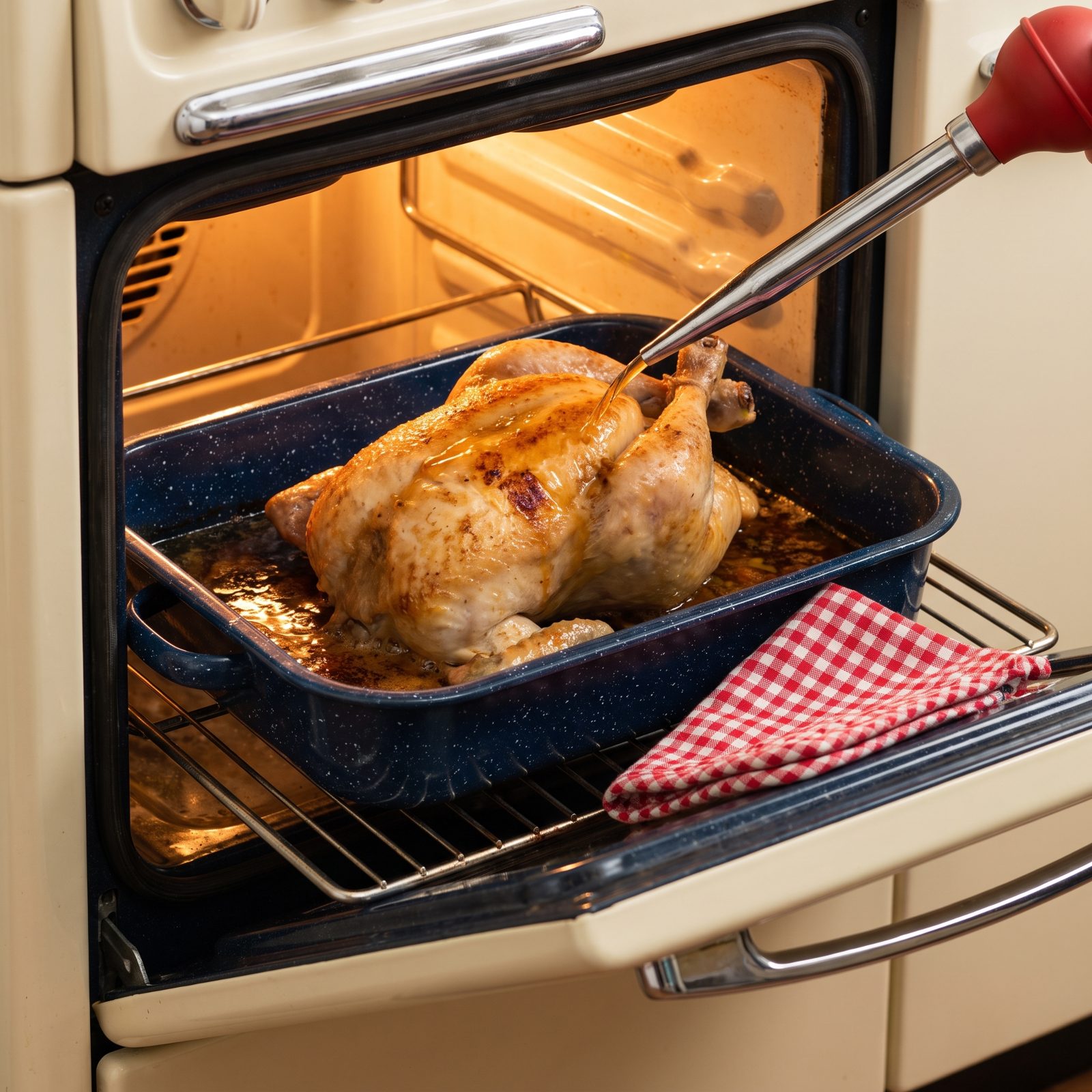 Basting the Bird Throughout the Afternoon
