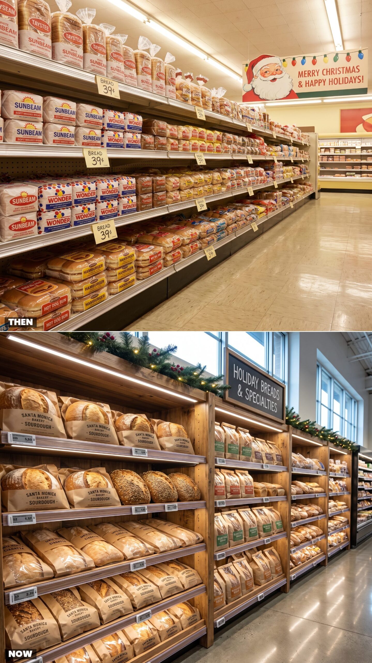 Bread Aisles: Soft White Loaves vs. In-Store Sourdough and Seeded Breads