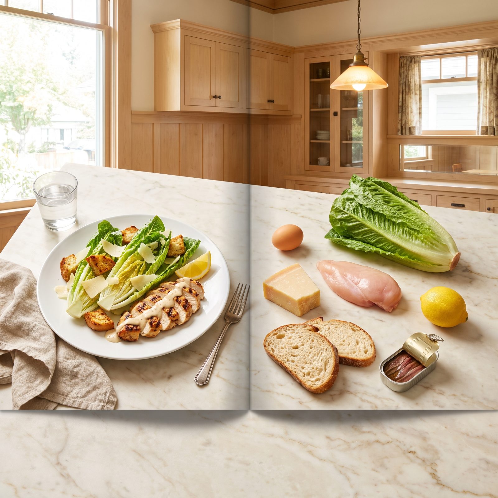 Caesar Salad with Grilled Chicken: Lettuce, Basically, and Yet