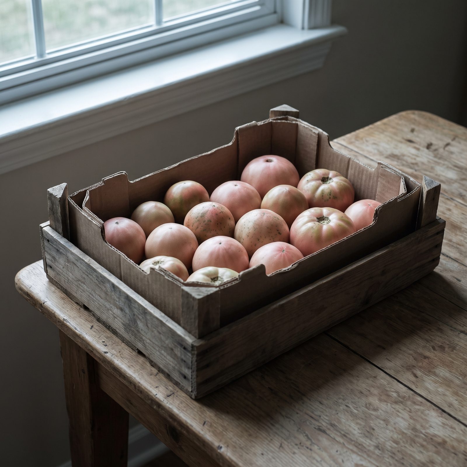 A Carton of Fresh Tomatoes, Slightly Underripe
