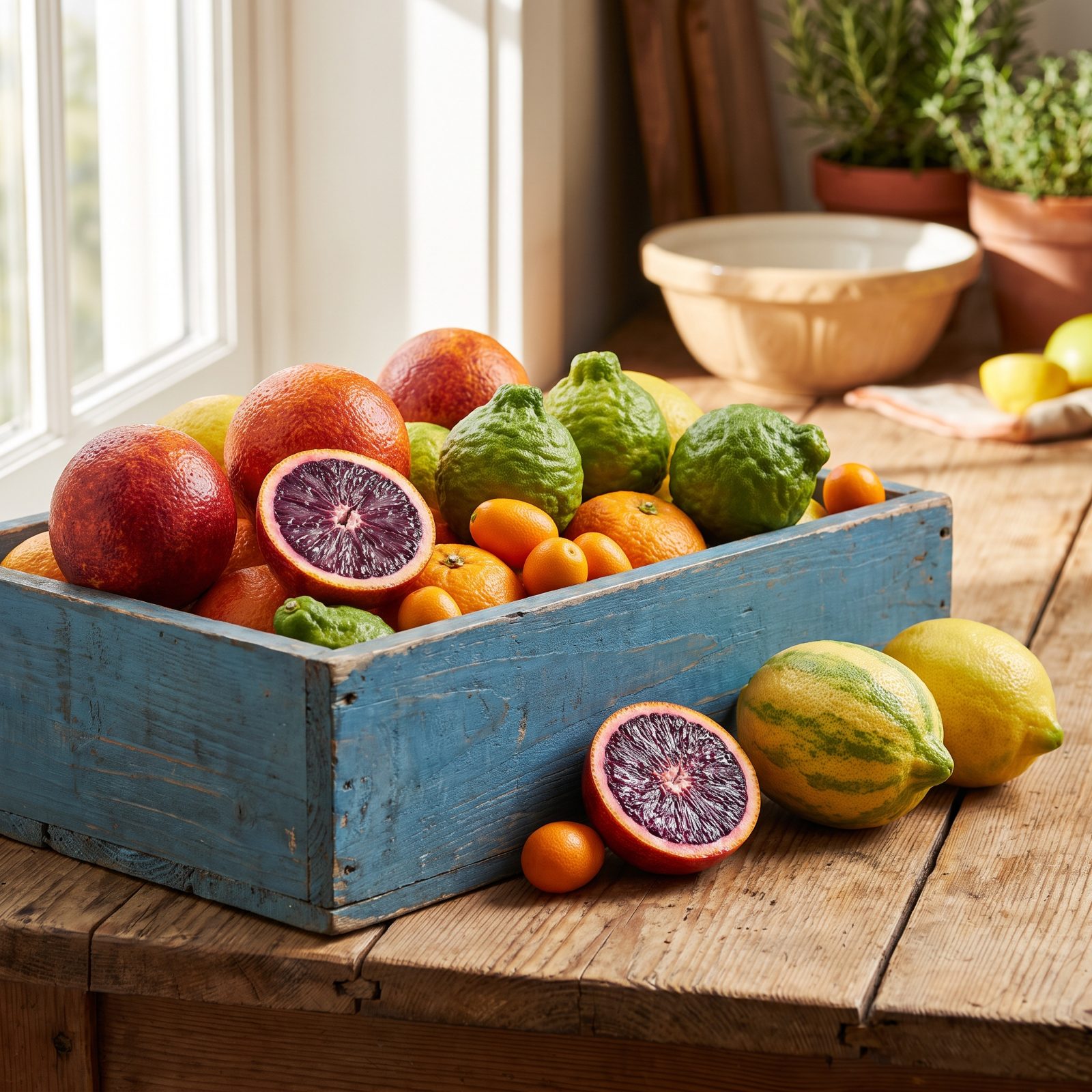 A Citrus Crate Filled With Unusual Varieties
