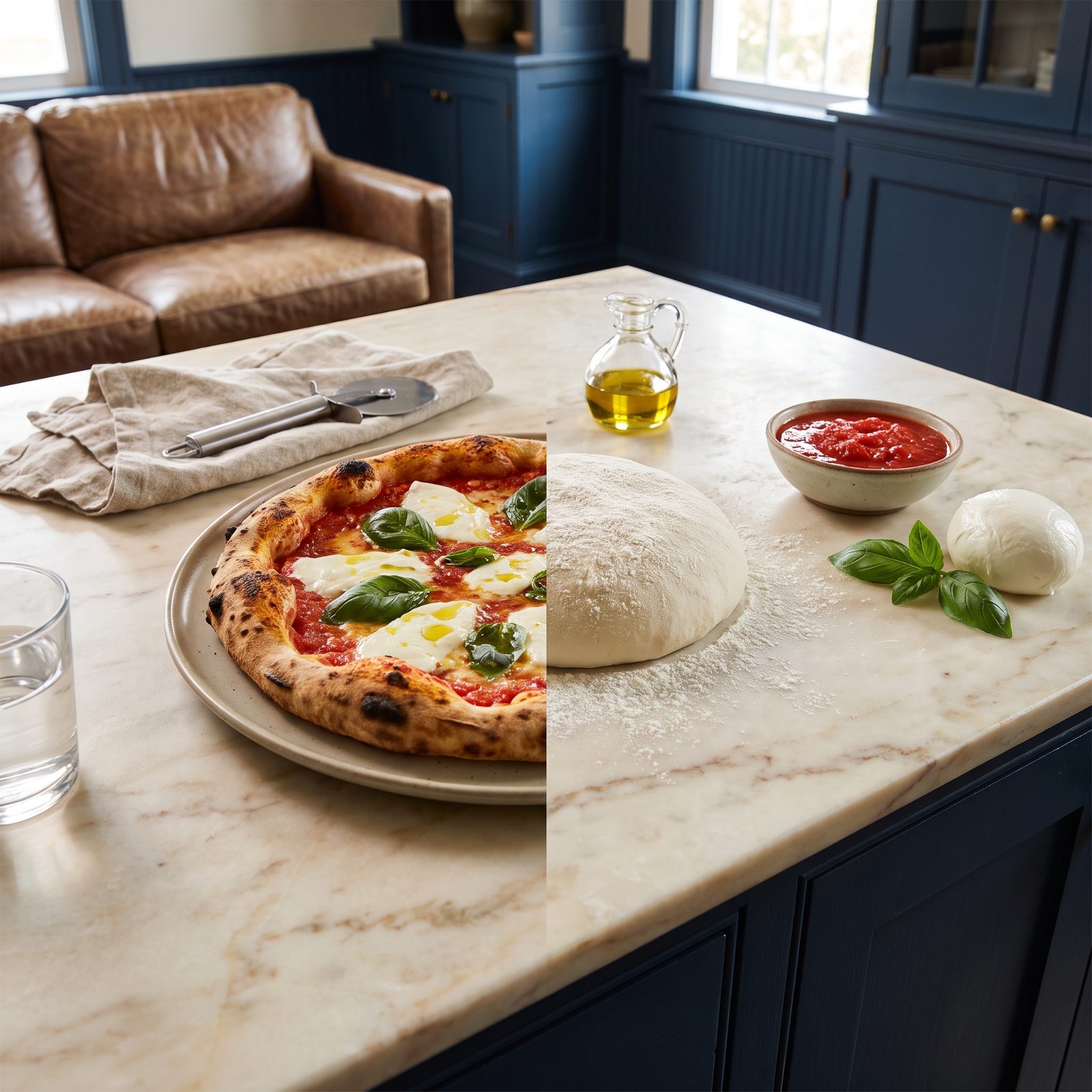 Classic Margherita Pizza: Dough, Tomato, Cheese, and 900 Degrees