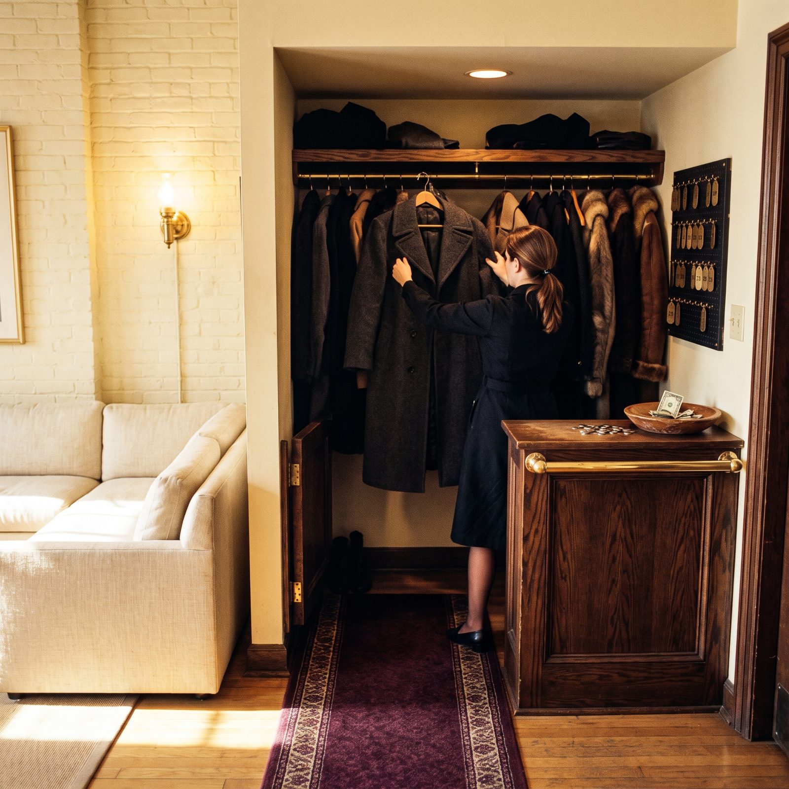 The Coat-Check Attendant Just Past the Front Door