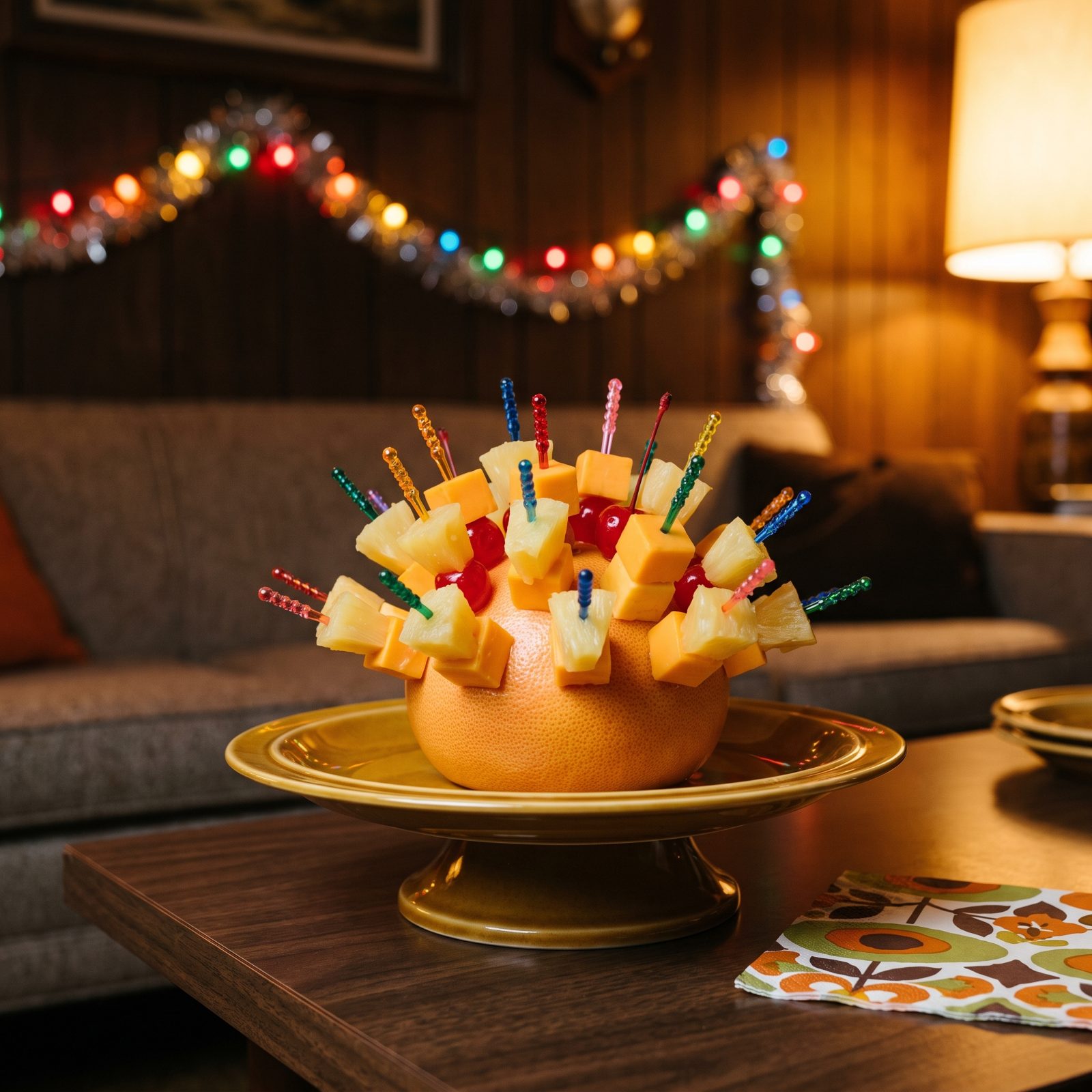 The Cocktail Hedgehog Bristling With Pineapple and Cheese