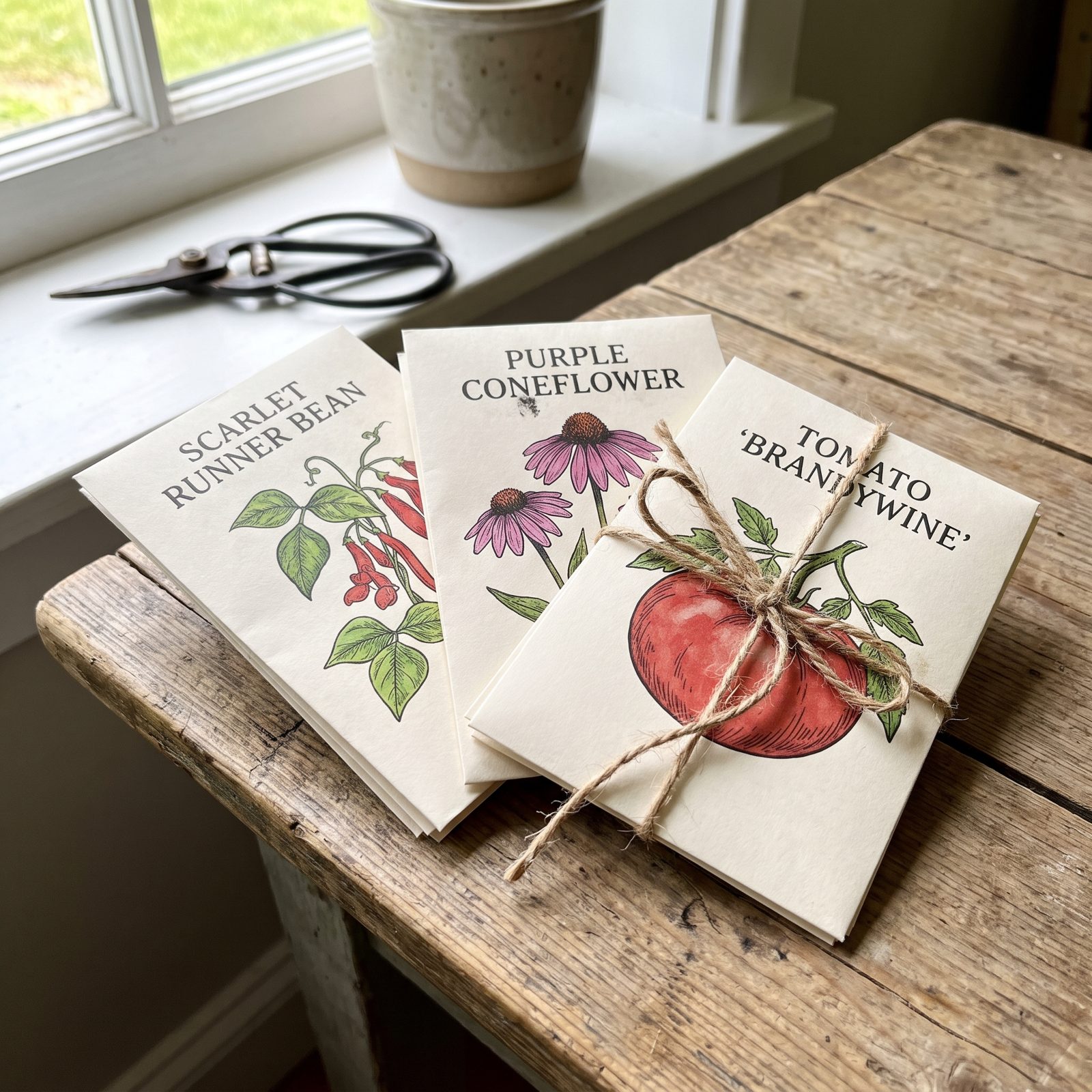 A Collection of Seed Packets for the Host's Garden