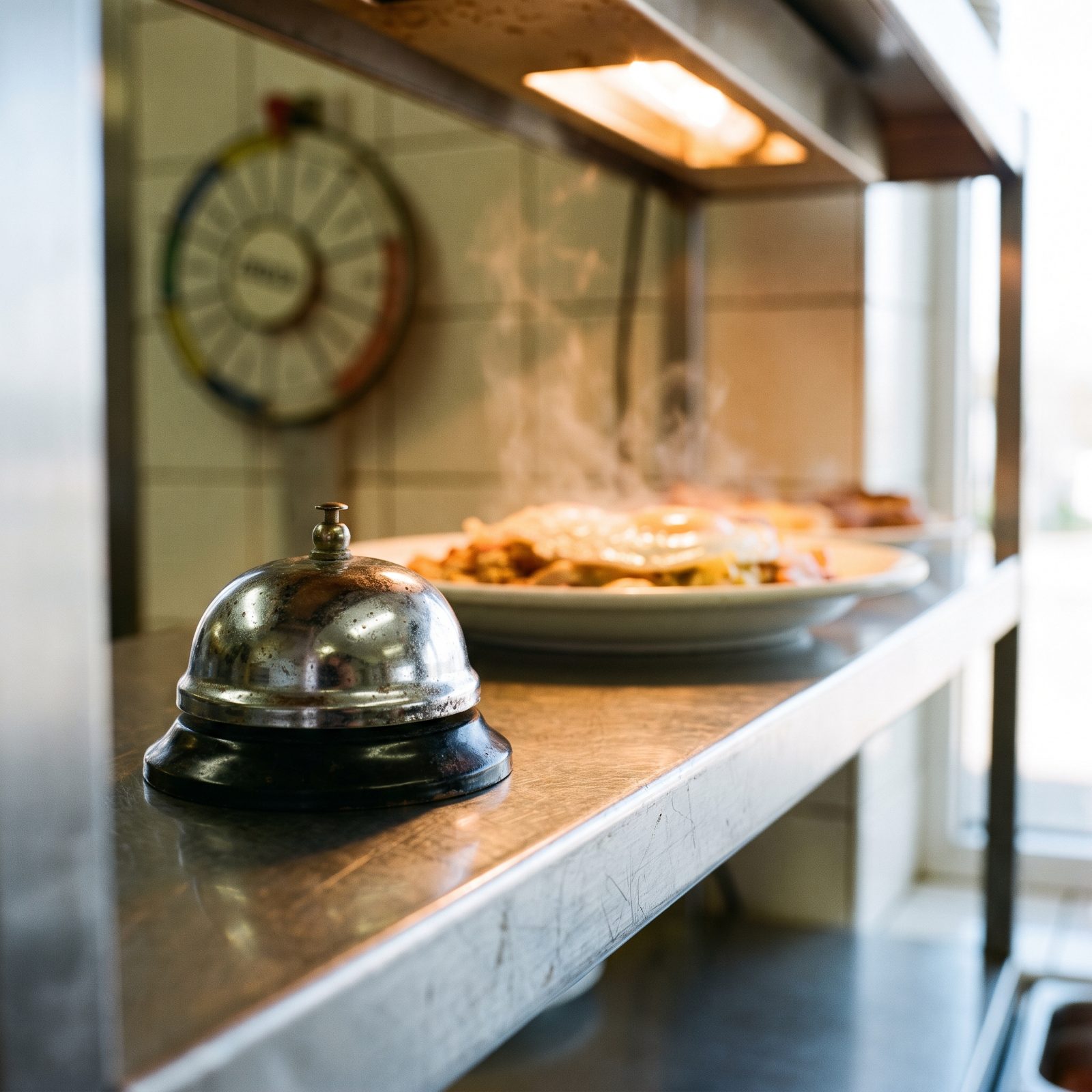 A Countertop Bell Calling Waitresses to the Pass