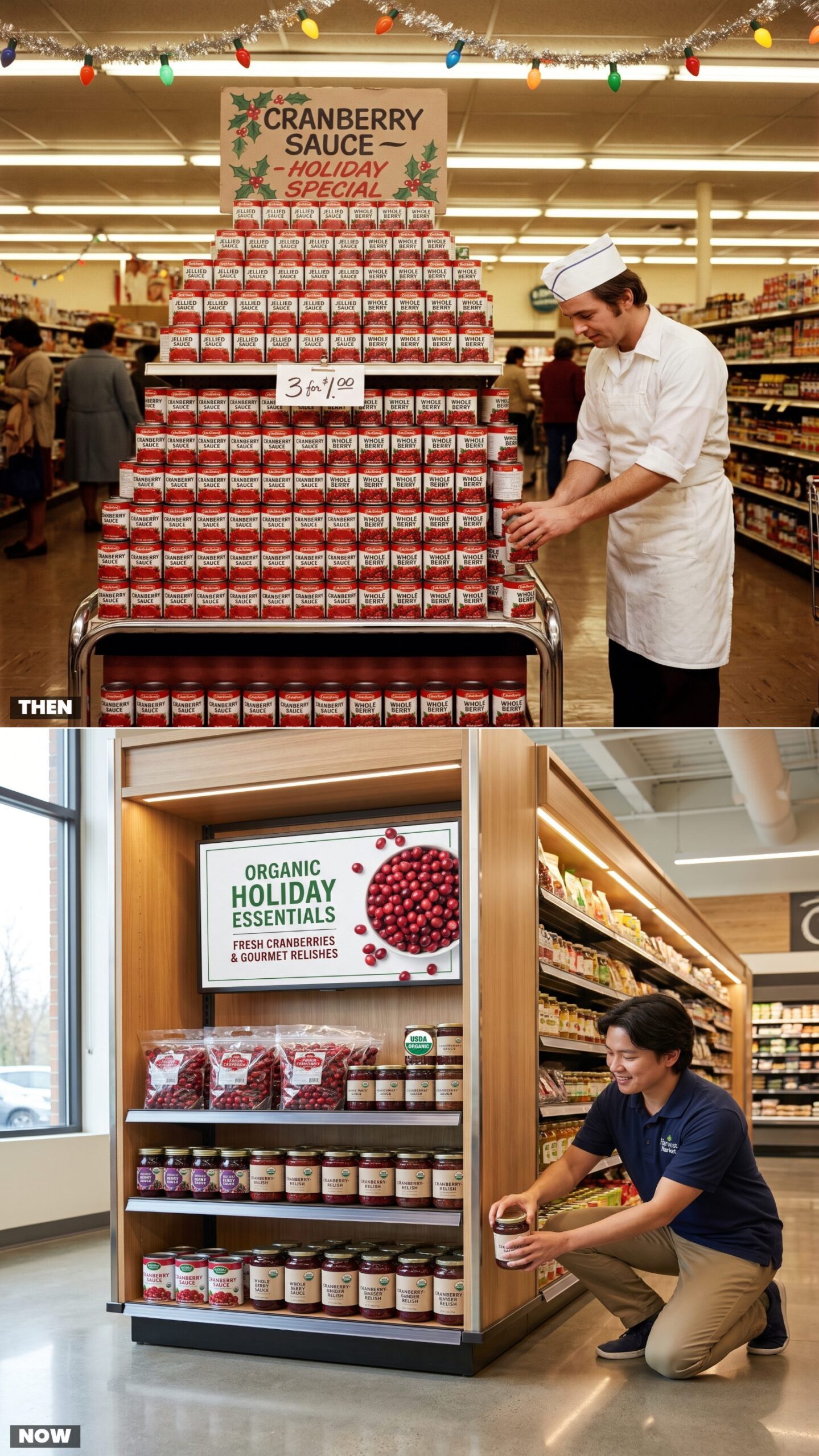 Cranberry Sauce Displays: Can Pyramids vs. Fresh, Organic and Gourmet Options