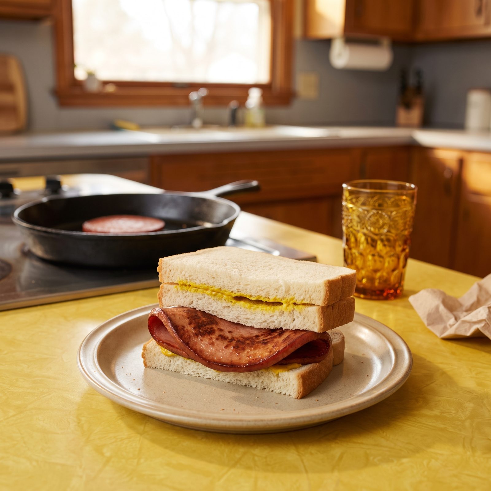 Fried Bologna Sandwiches, the Meat That Curled