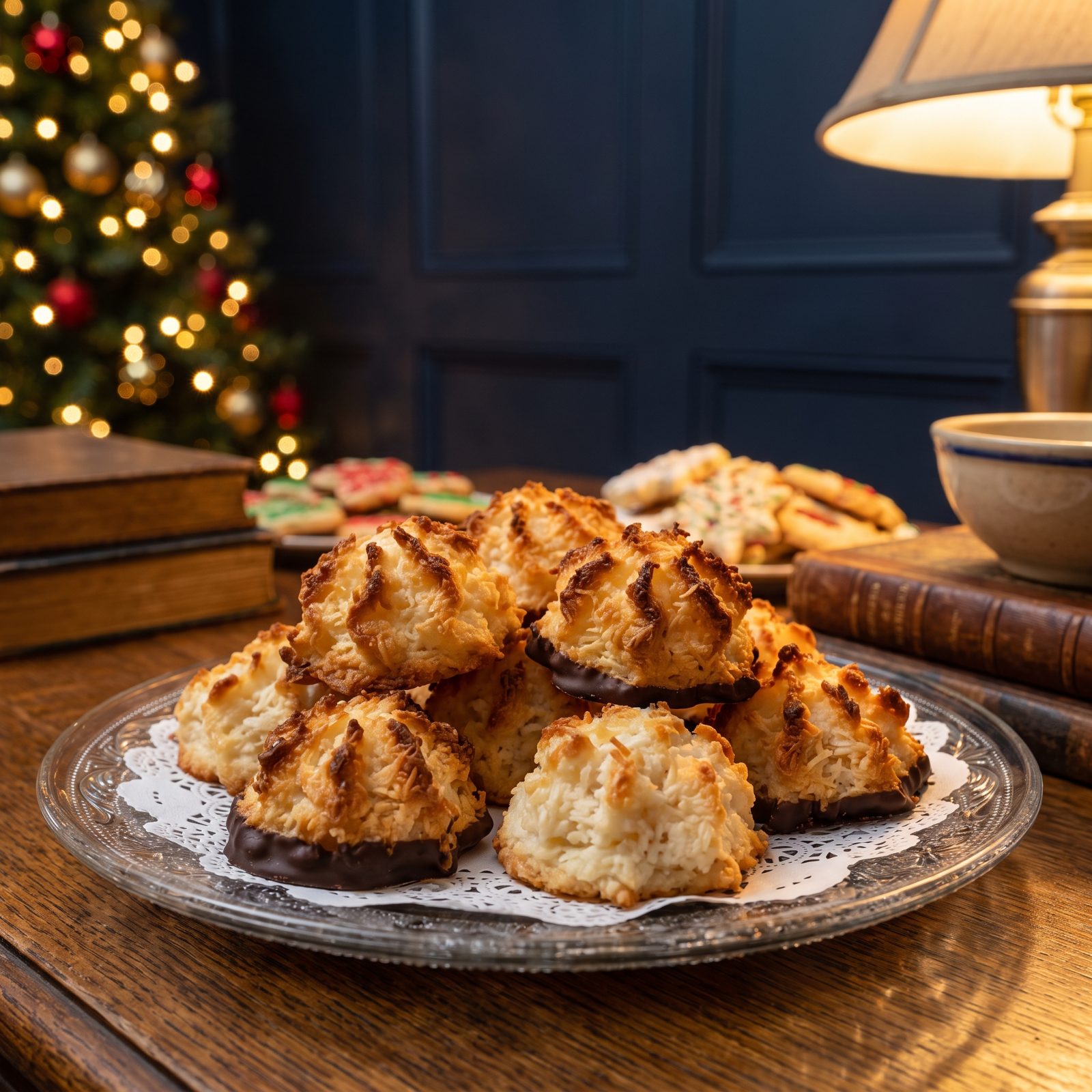Golden Coconut Macaroons Toasted at the Peaks