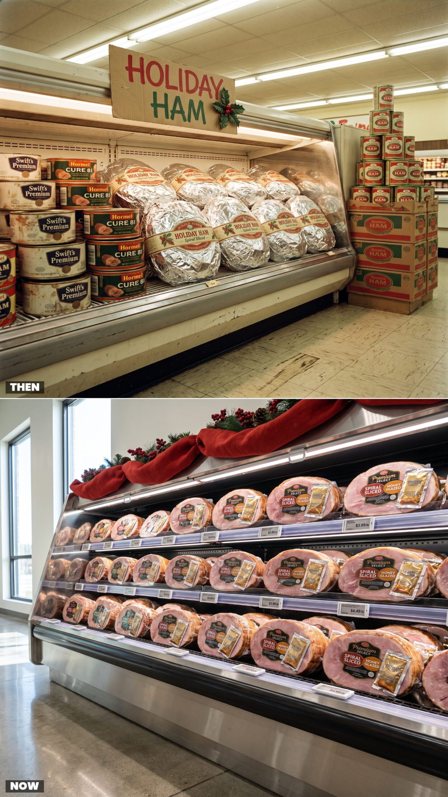 Holiday Hams: Foil-Wrapped Displays vs. Spiral-Sliced Premium Selections