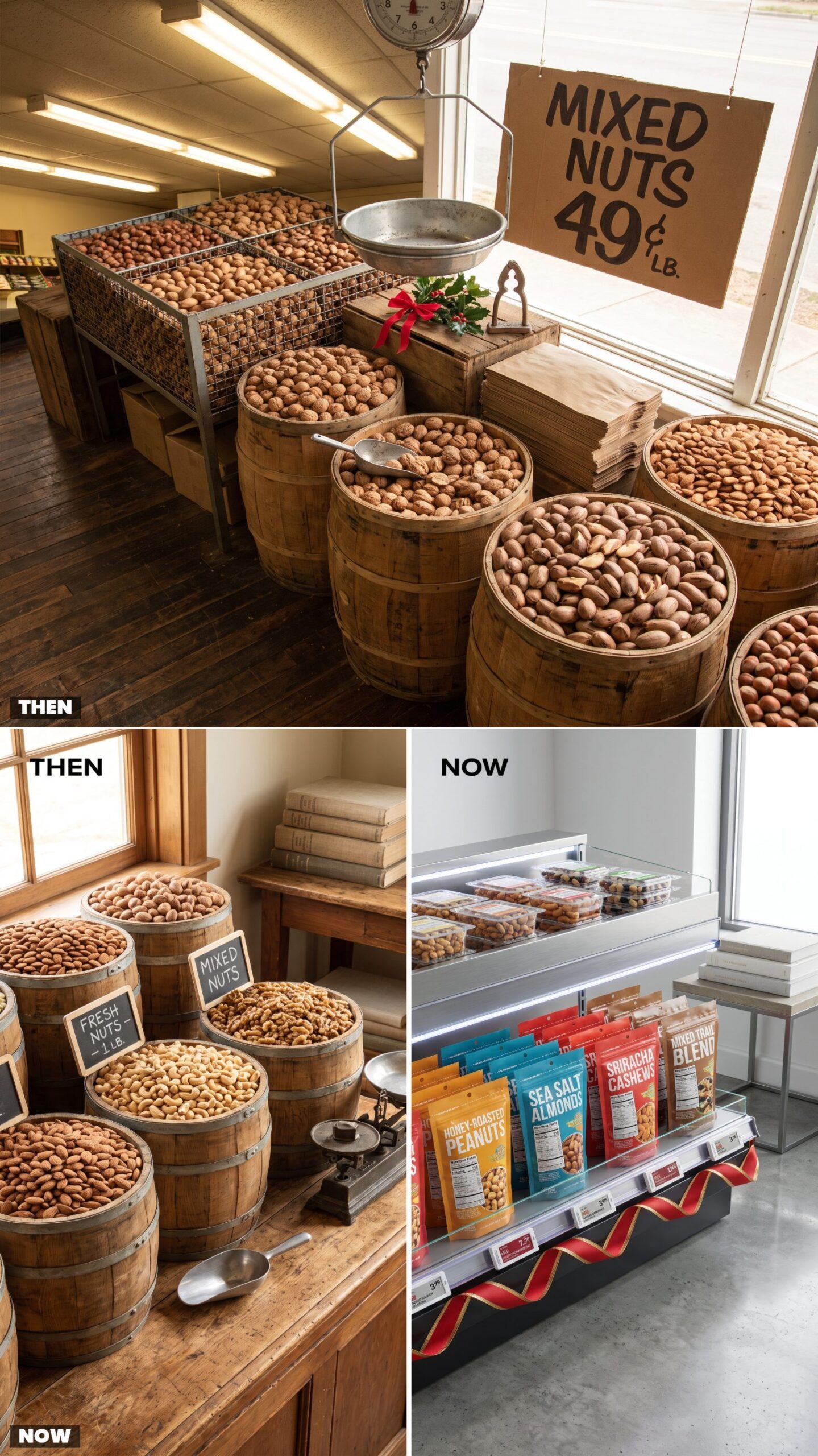 Holiday Nuts: Open Barrels and Shell-On Mixes vs. Sealed Flavored Pouches