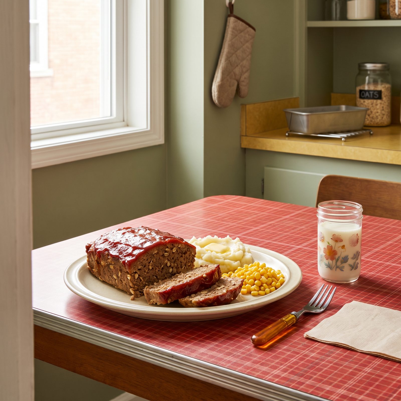 Meatloaf Stretched With a Cup of Oatmeal