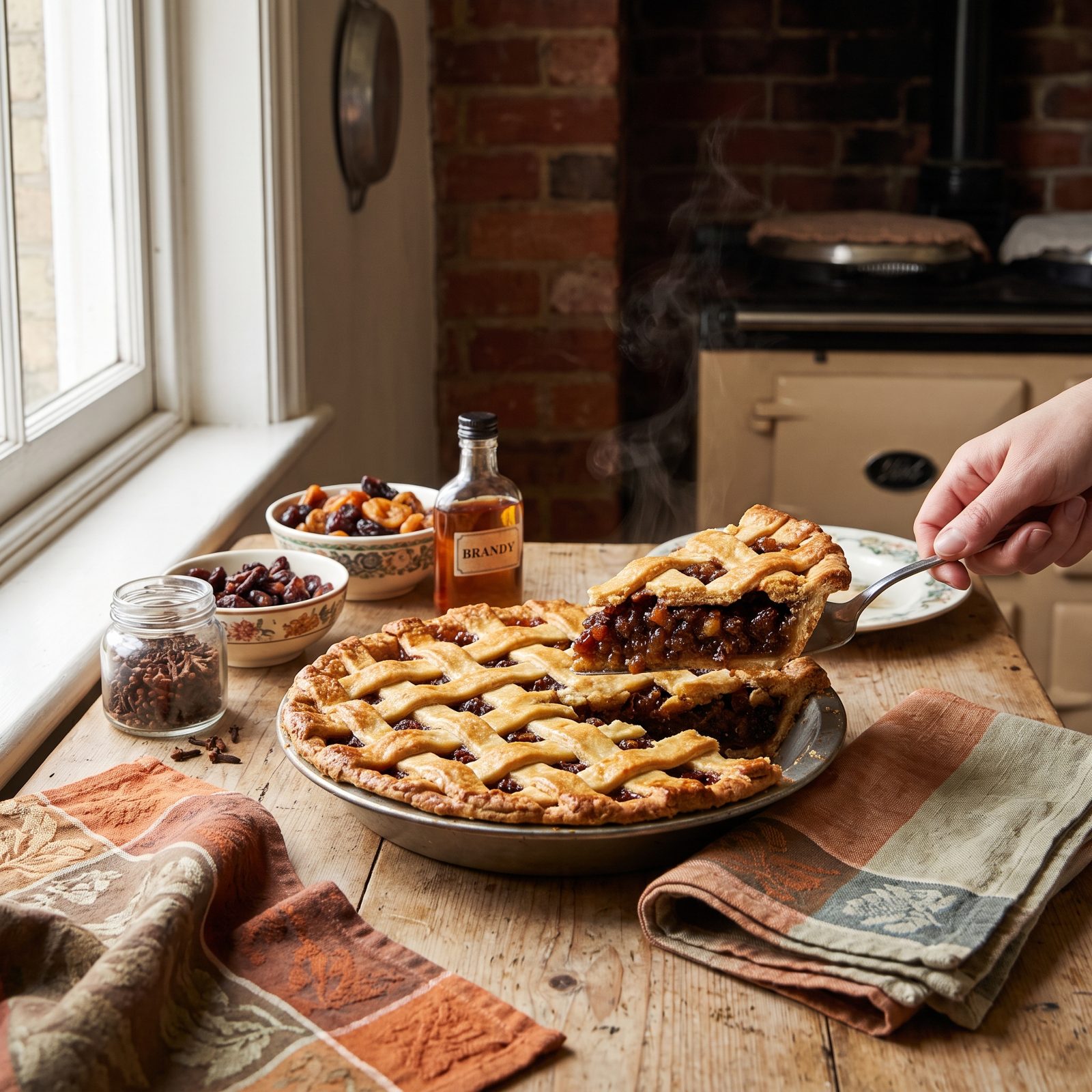 Mincemeat Pie Under a Latticed Crust