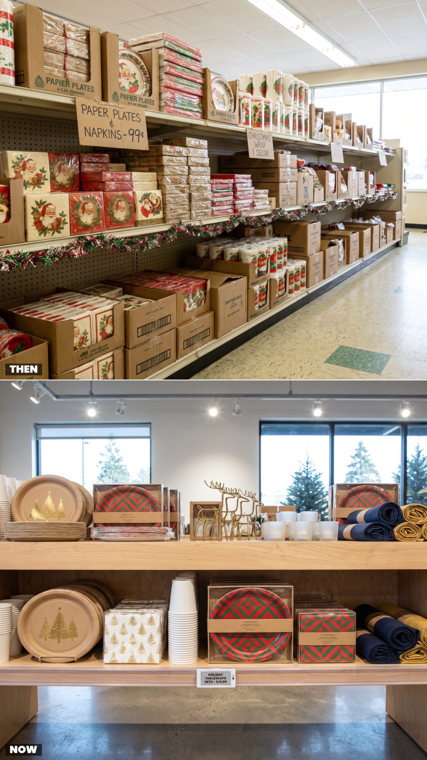 Paper Goods: Printed Christmas Napkins vs. Coordinated Disposable Tablescapes