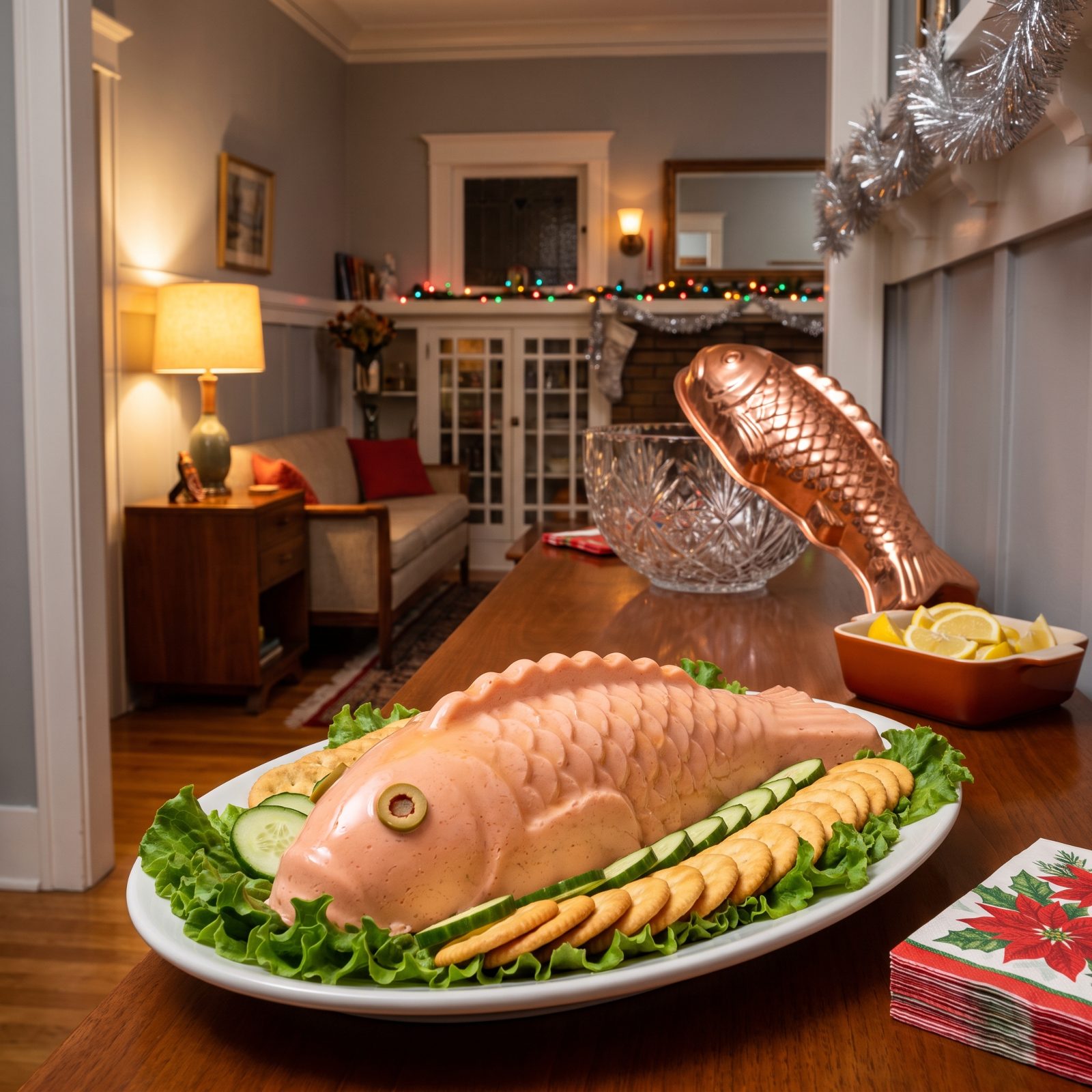 Salmon Mousse Turned Out From the Fish-Shaped Mold