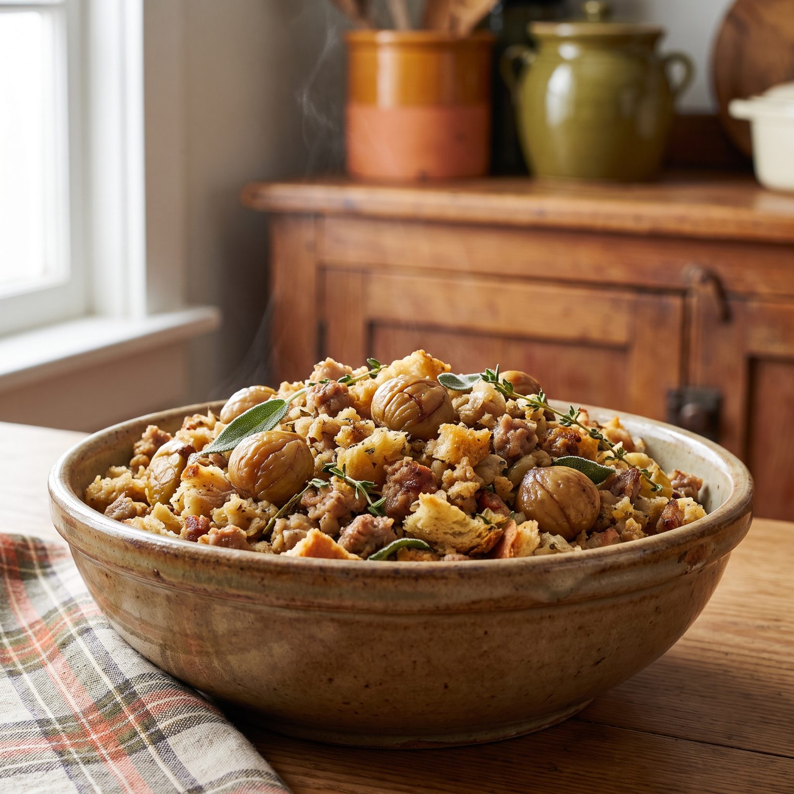 Sausage-and-Chestnut Stuffing