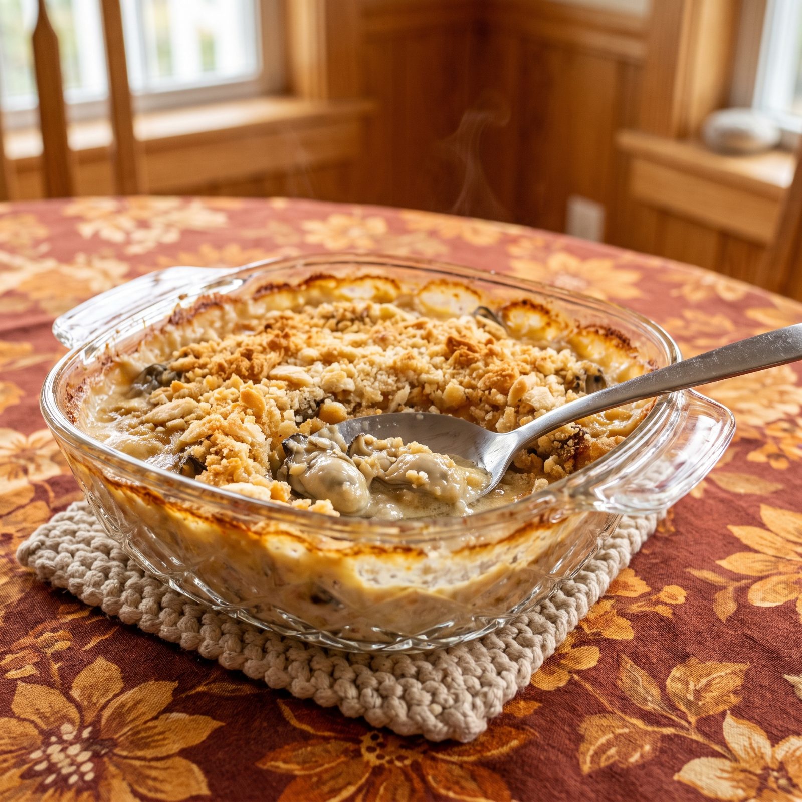Scalloped Oysters With Cracker Crumbs