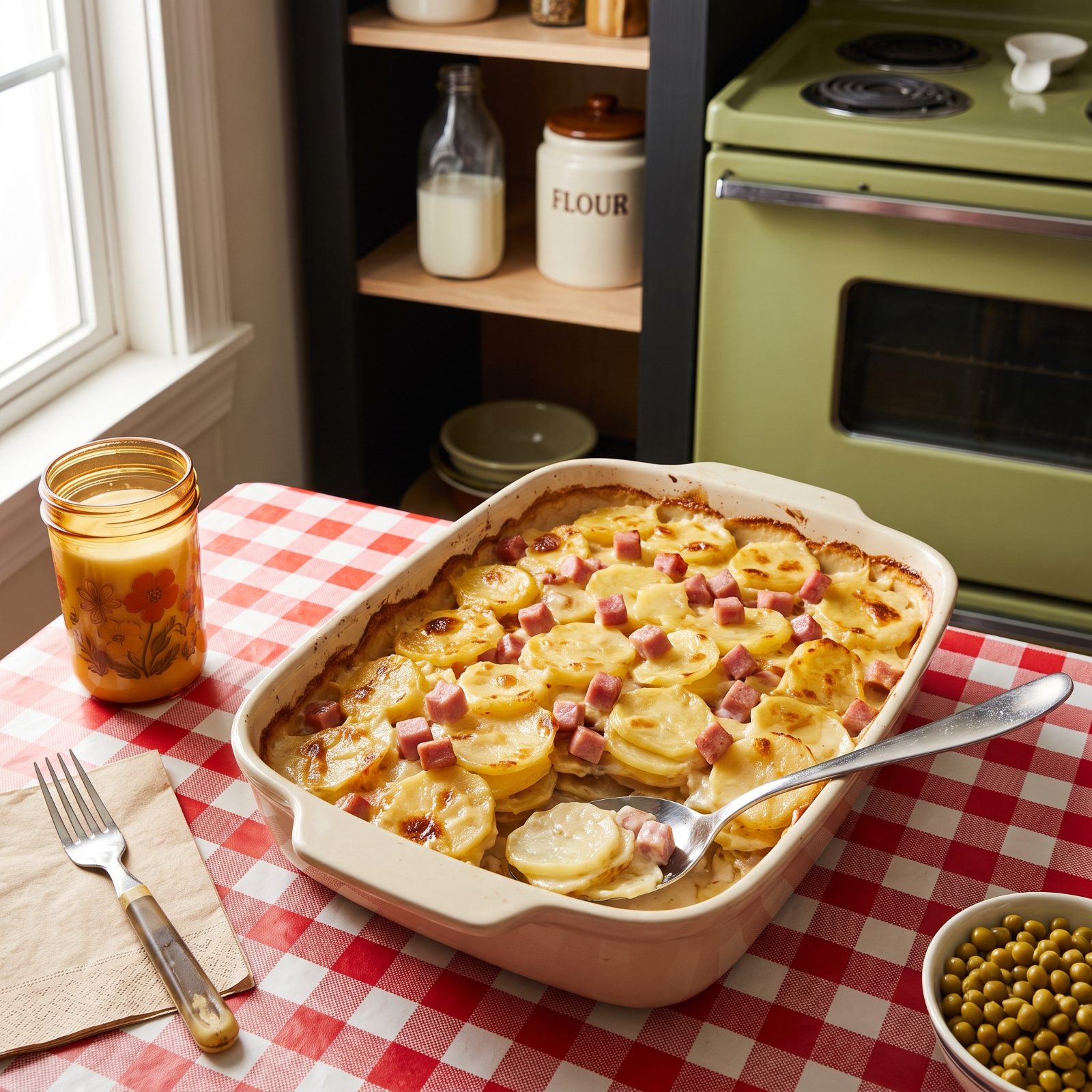 Scalloped Potatoes With the Last of the Ham