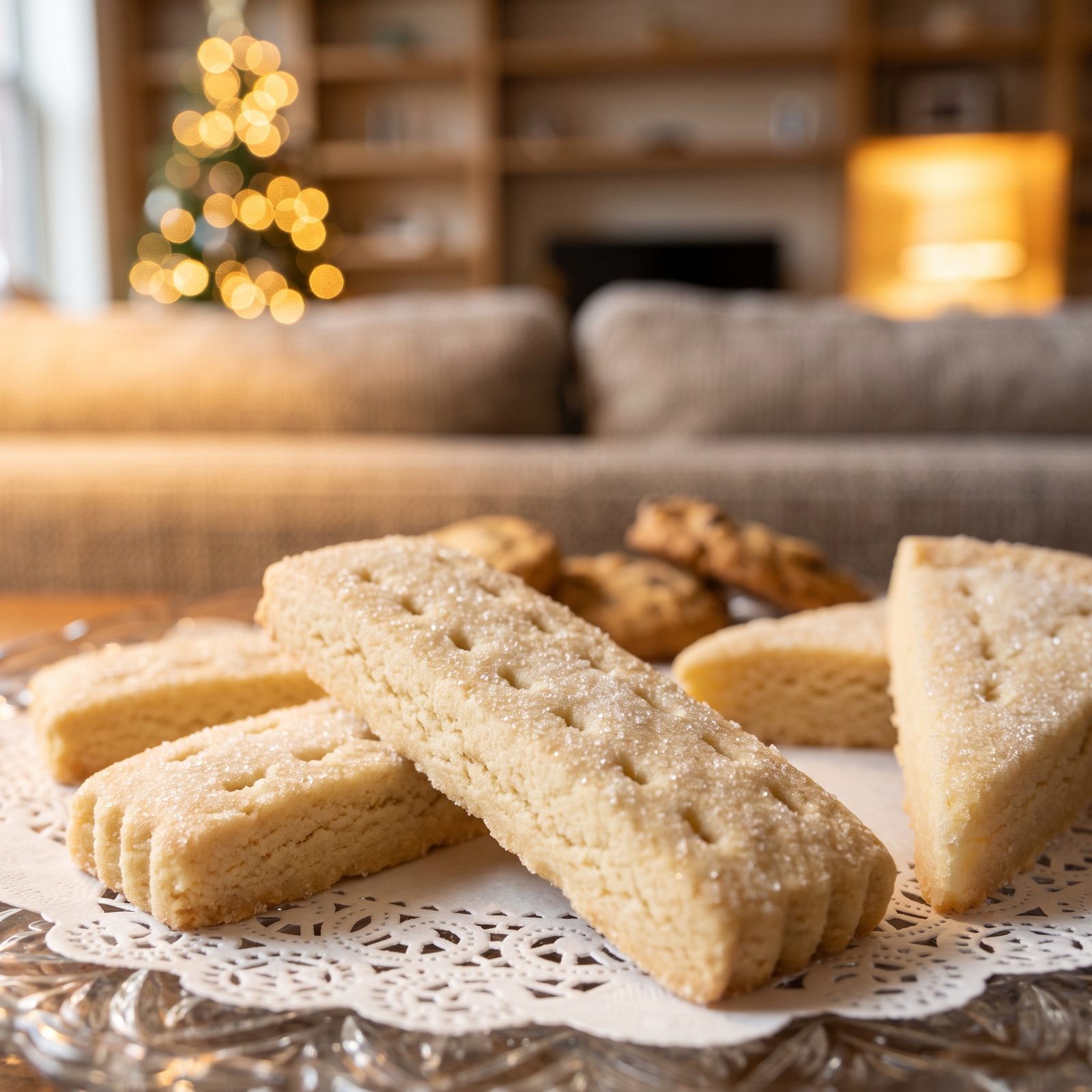 Scottish Shortbread Fingers Dusted in Sugar