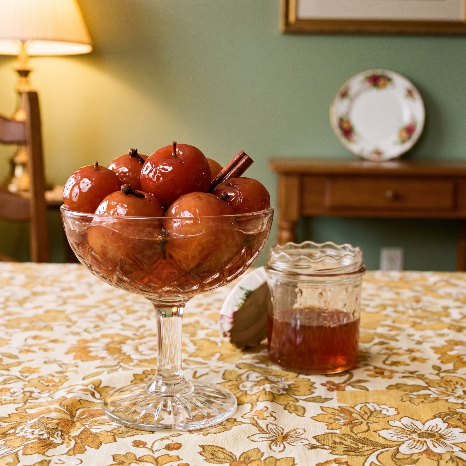Spiced Crab Apples From a Glass Jar
