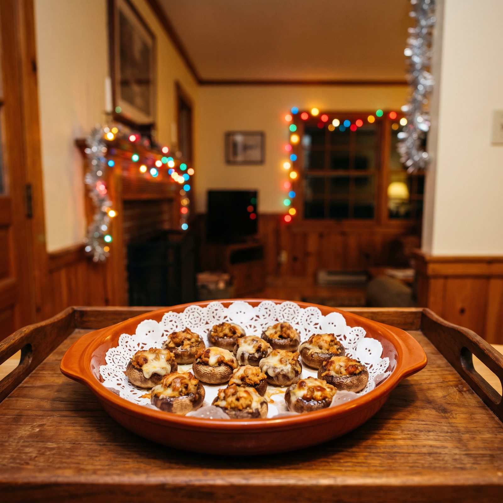 Stuffed Mushroom Caps Straight From the Broiler