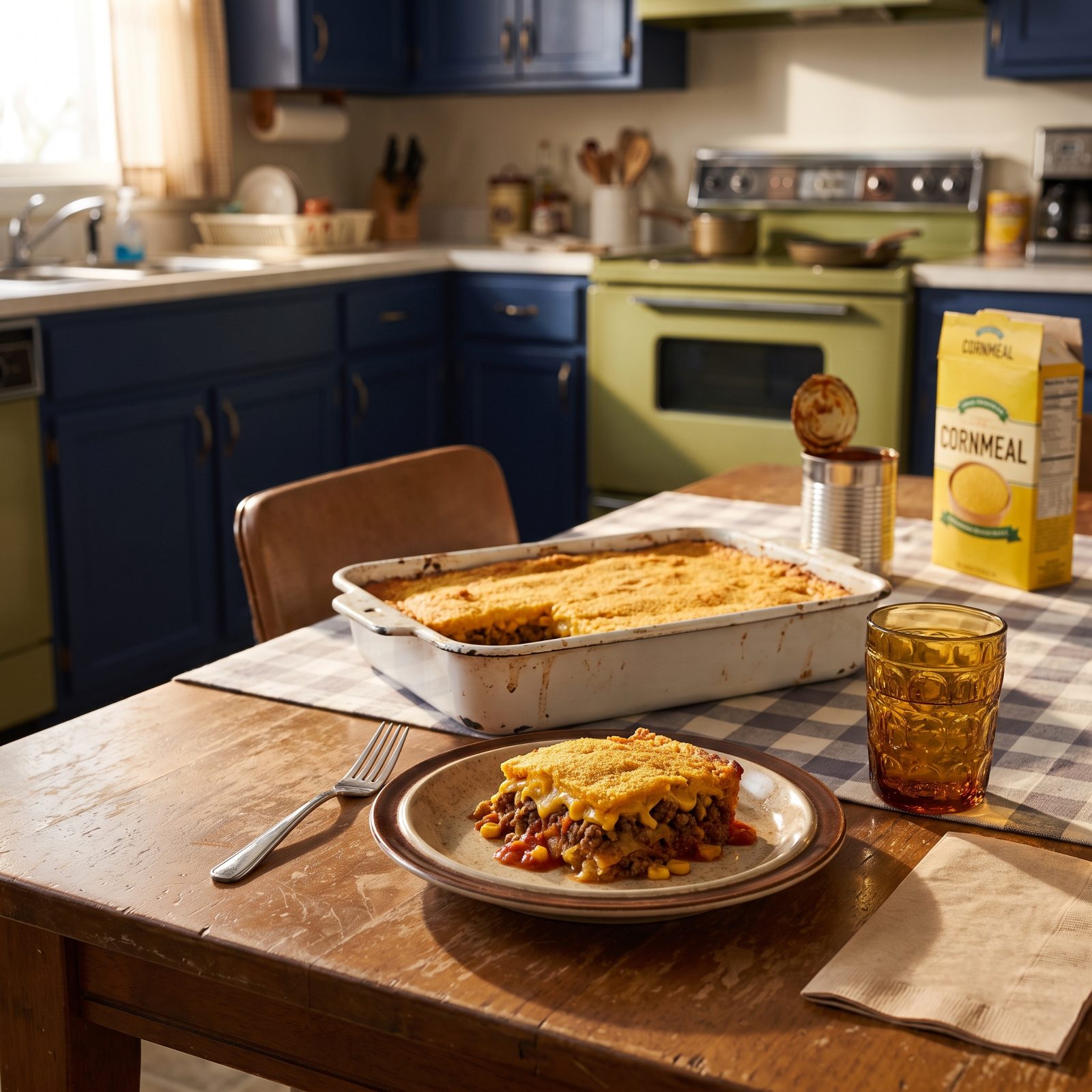 Tamale Pie Built Around a Can and a Box of Cornmeal