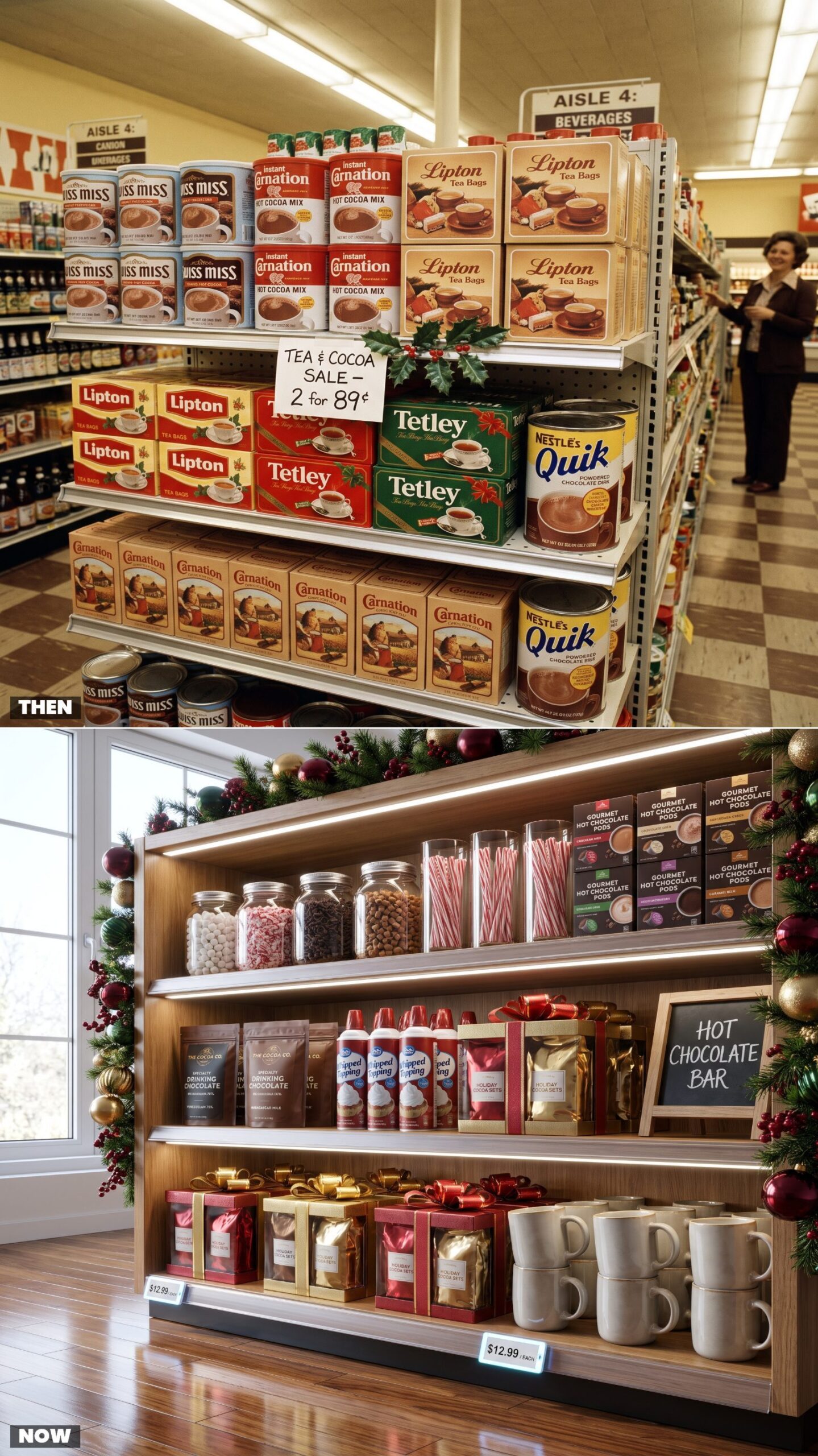 Tea and Cocoa Shelves: Instant Tins vs. Elaborate Hot-Chocolate Bars