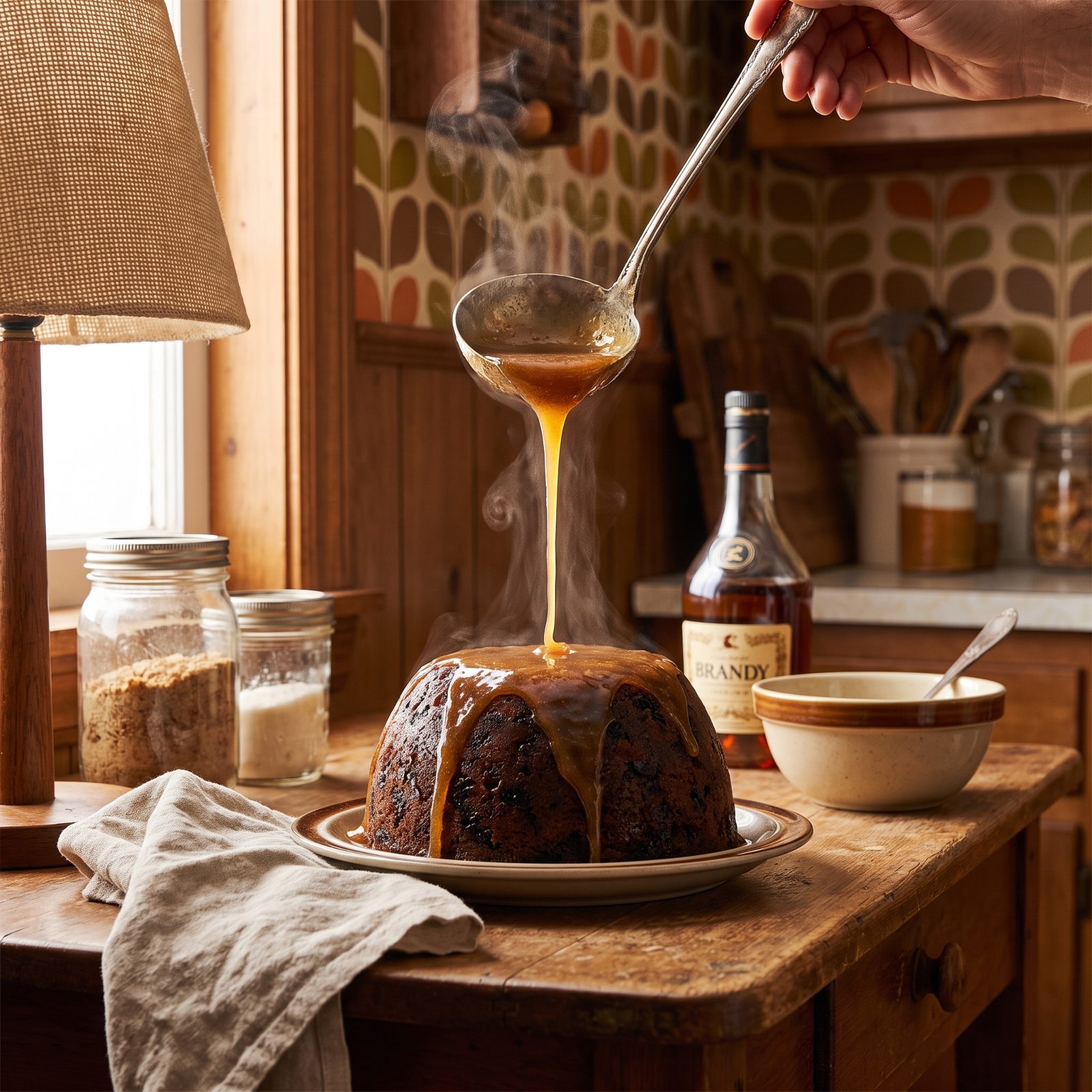 Warm Hard Sauce, Ladled Over the Pudding