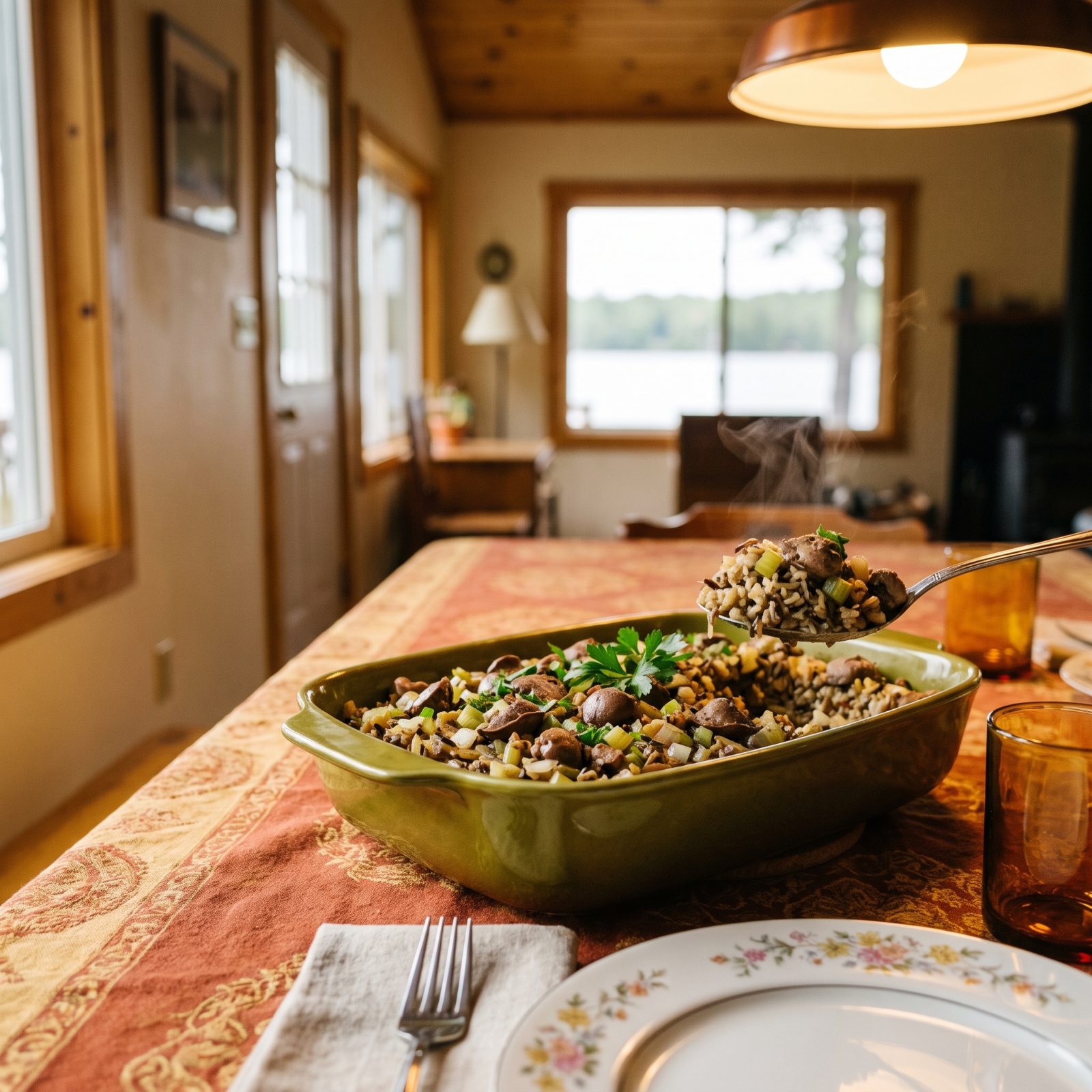 Wild Rice Dressing With Chicken Livers