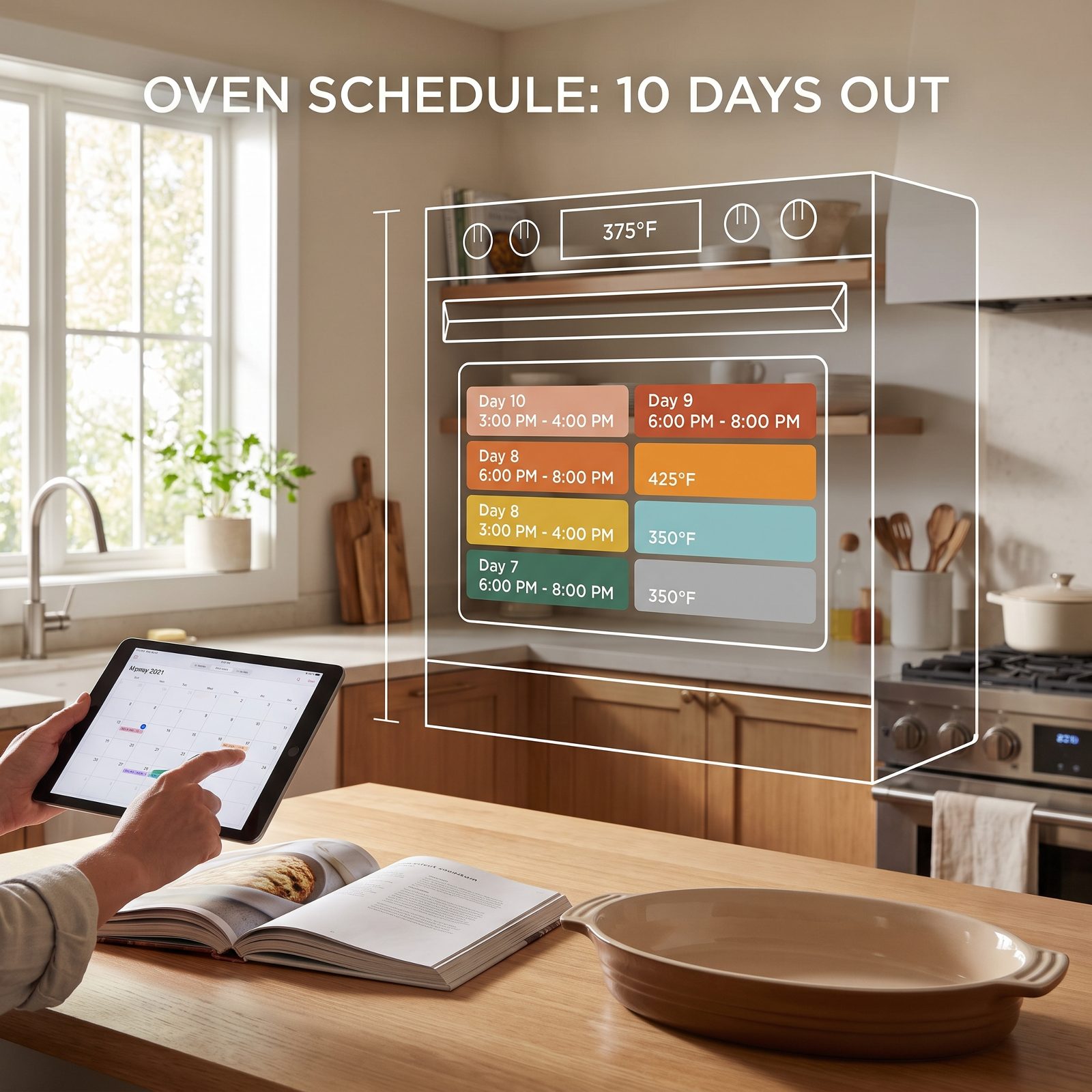 10 Days Out: Map the Oven Schedule