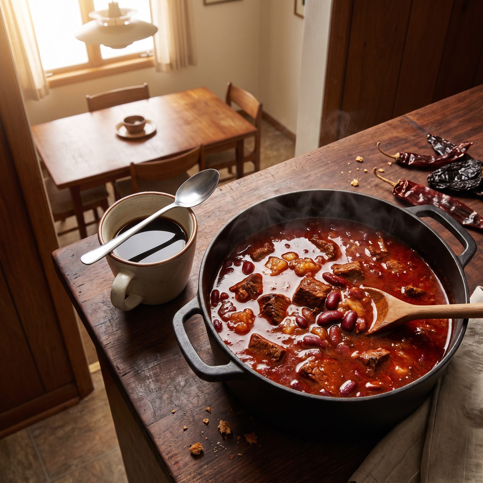 Add Leftover Coffee to Chili for Deeper Flavor