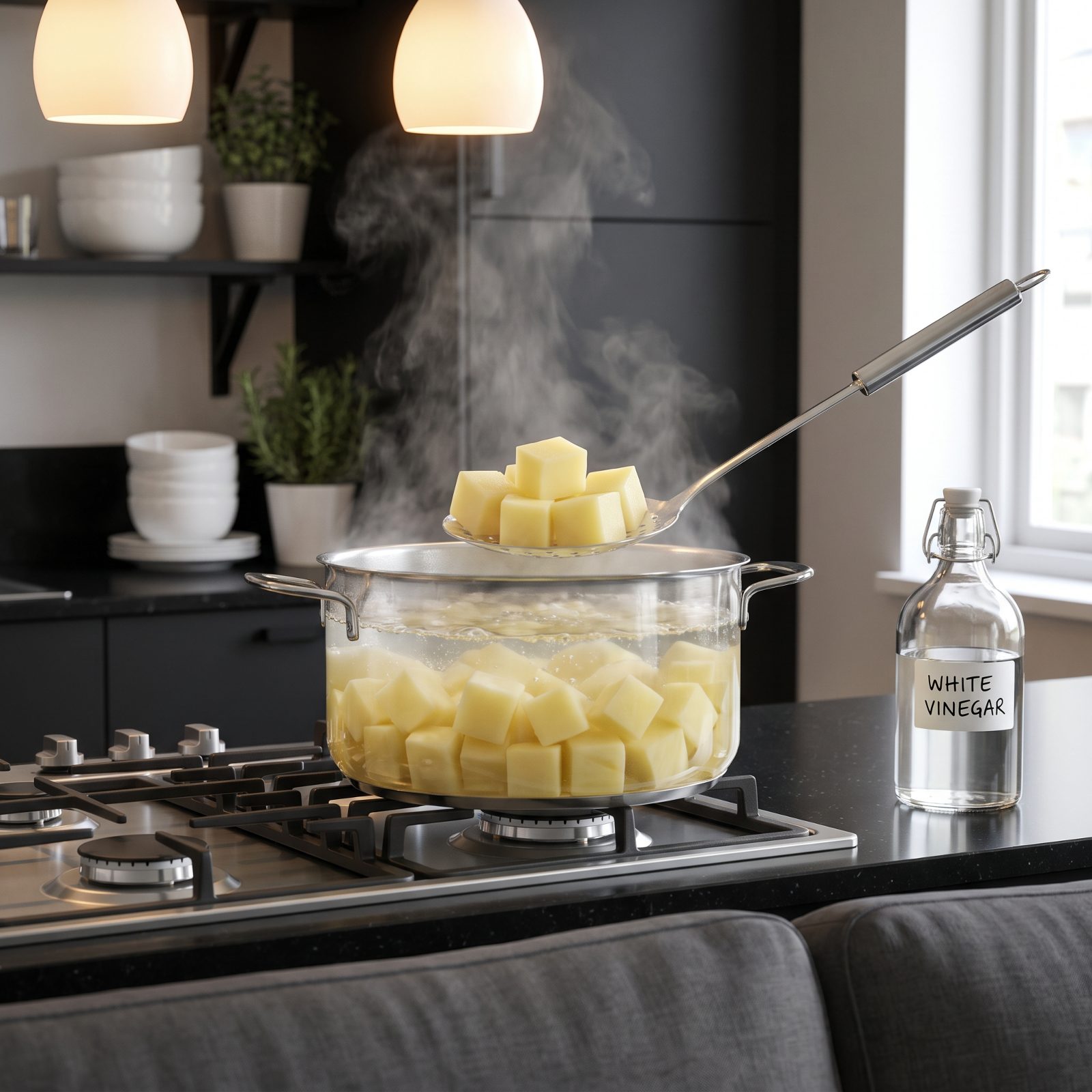 Add Vinegar to the Pot So Boiled Potatoes Hold Their Shape