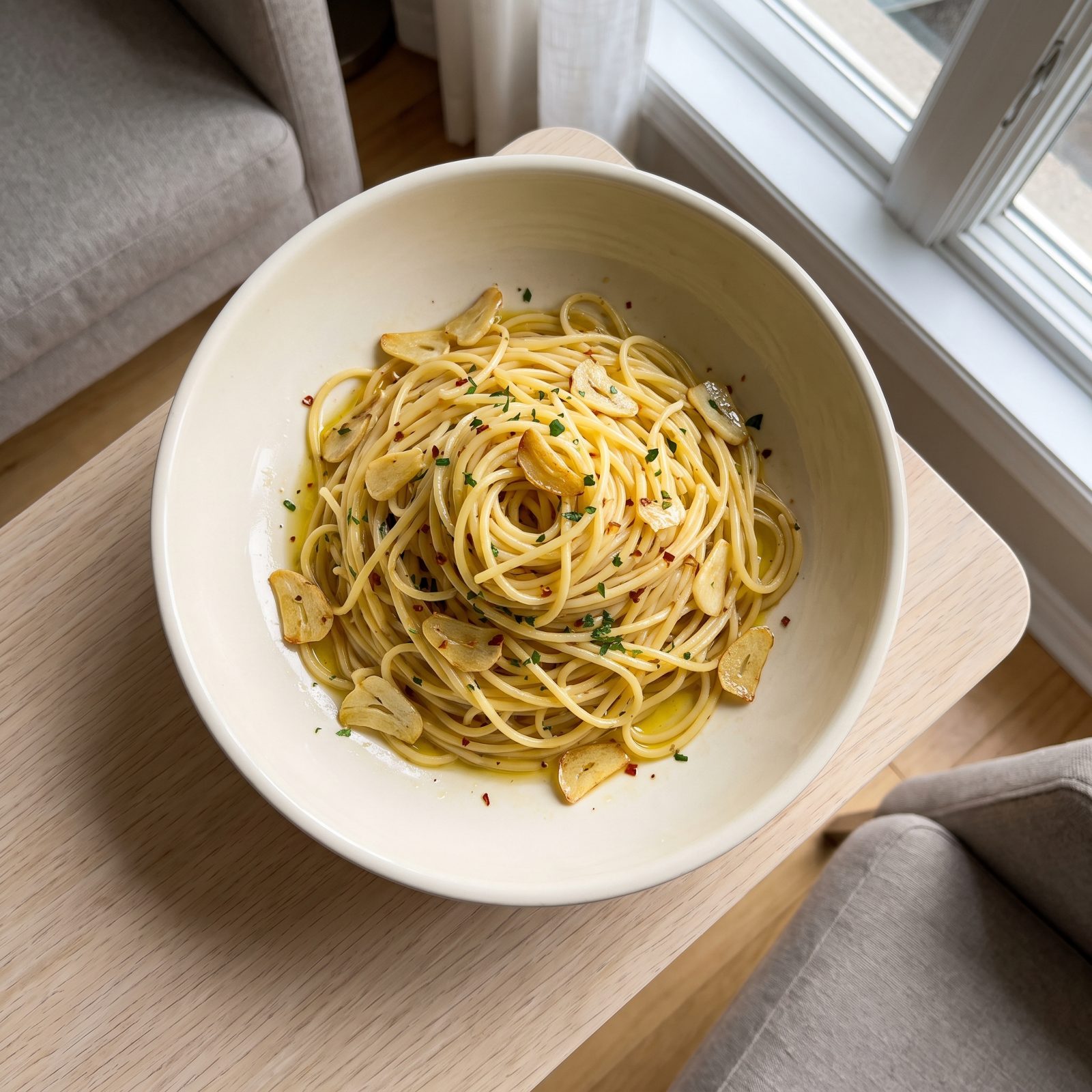 Aglio e Olio With Properly Toasted Garlic