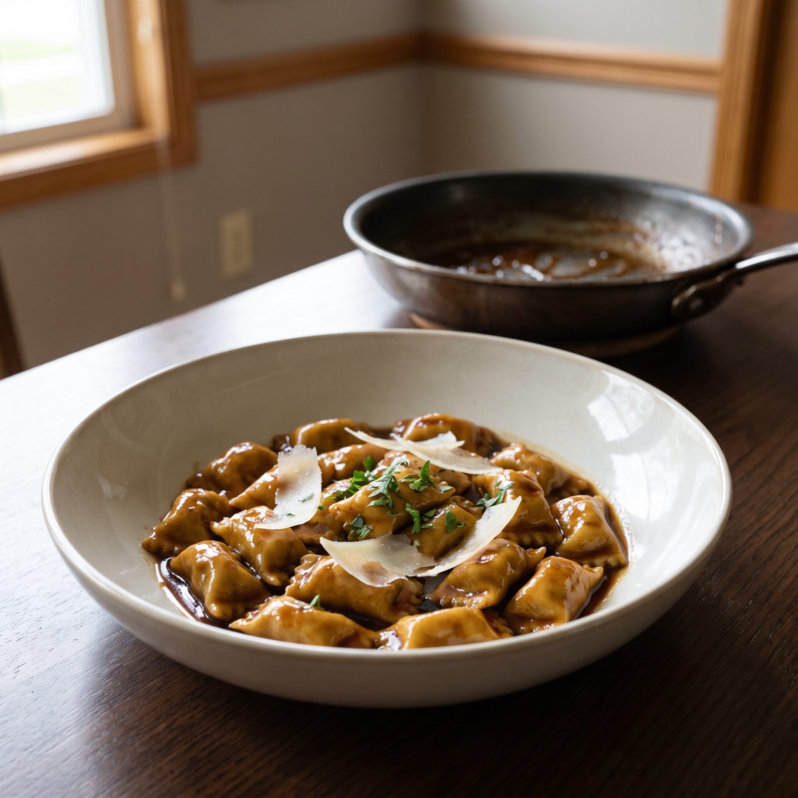 Agnolotti With a Reduced Pan Sauce