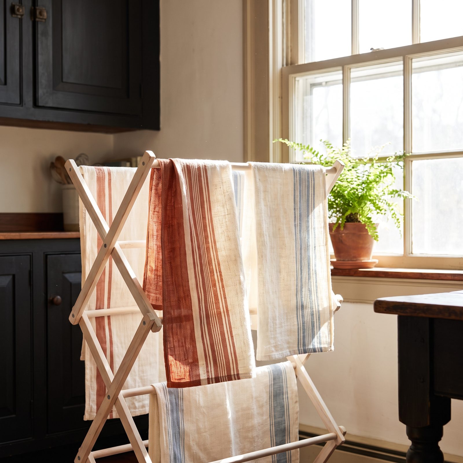 Air-Drying Dish Towels in Direct Sunlight