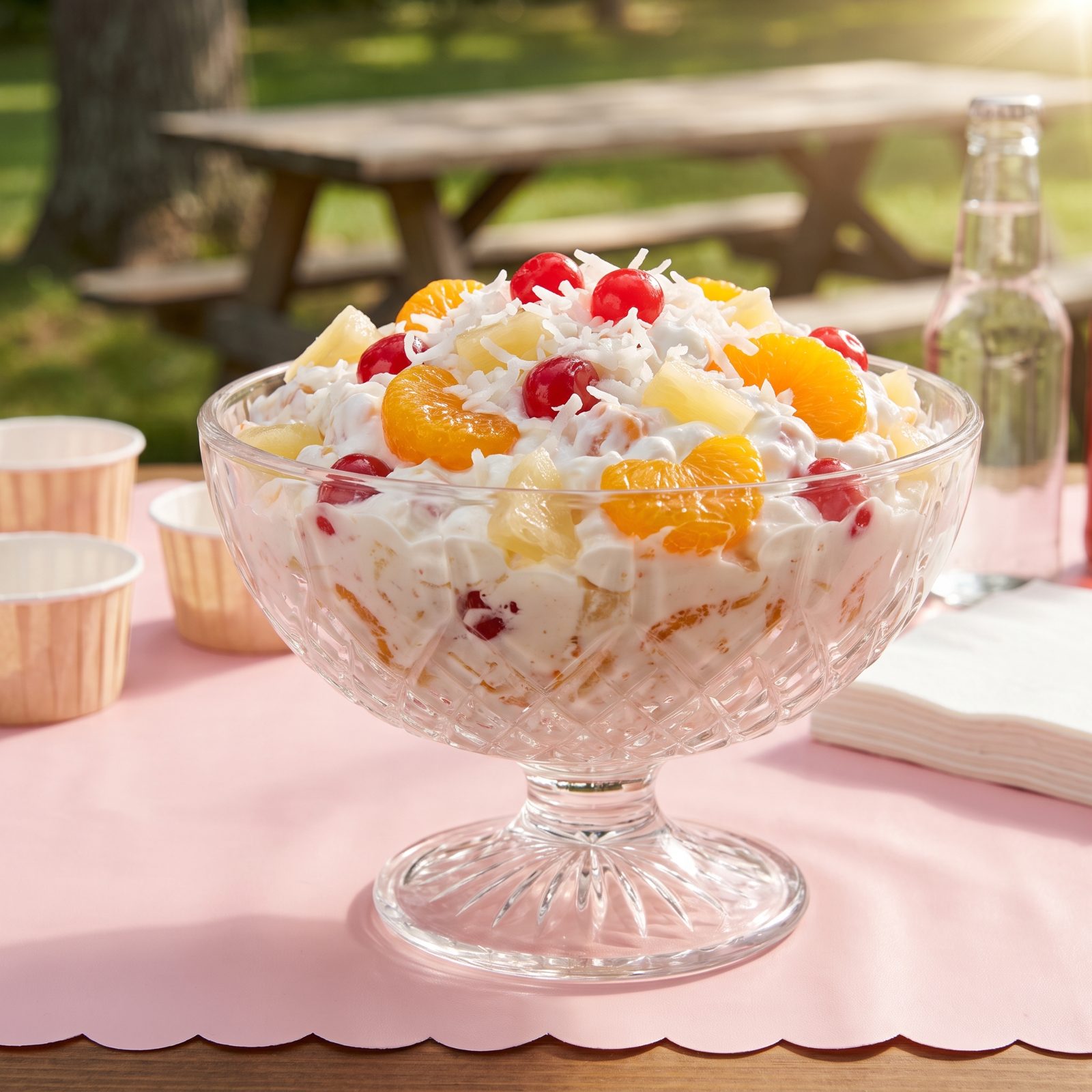 Ambrosia With Canned Mandarin Oranges and Coconut