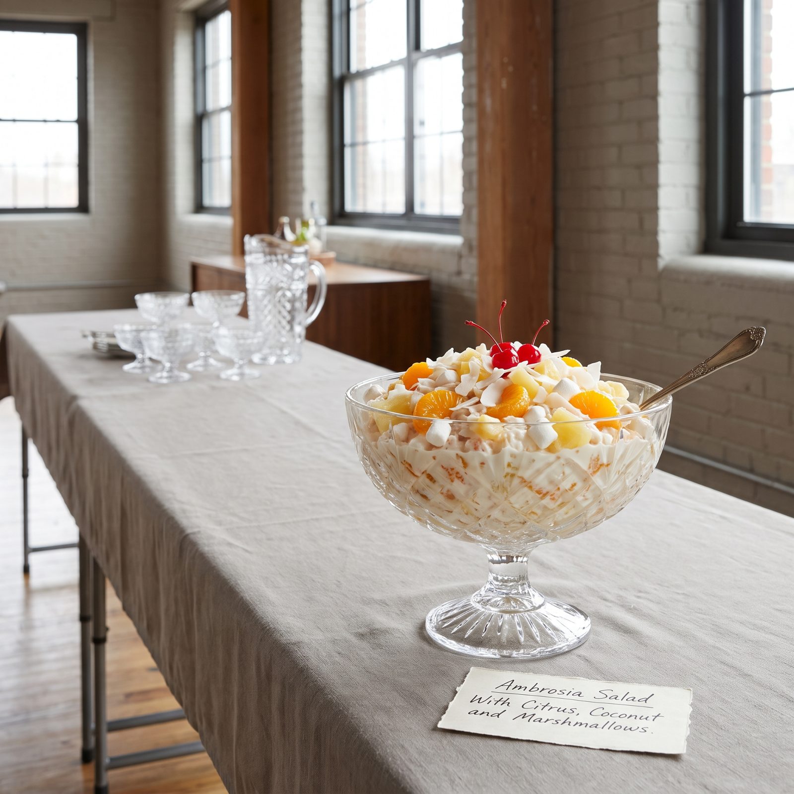 Ambrosia Salad With Citrus, Coconut and Marshmallows