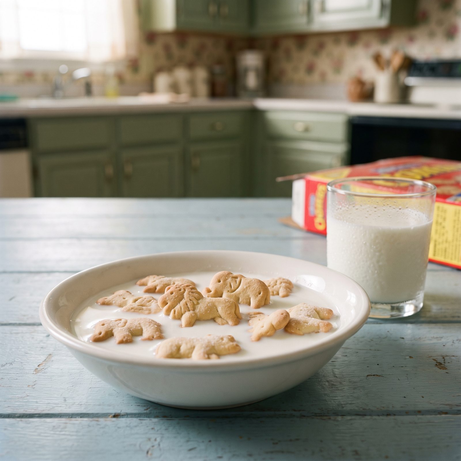 Animal Crackers With Milk