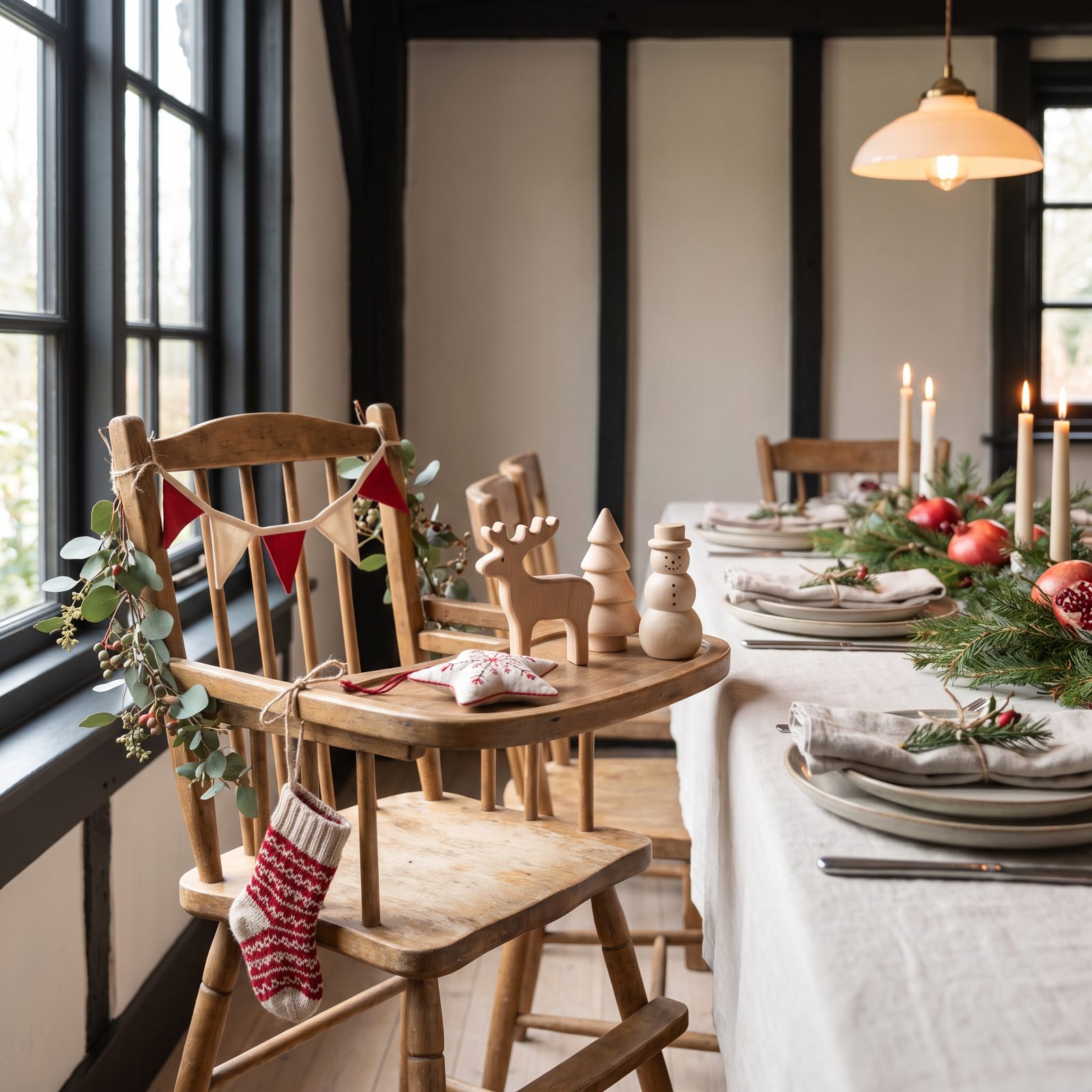 A Baby's First Christmas High-Chair Setting