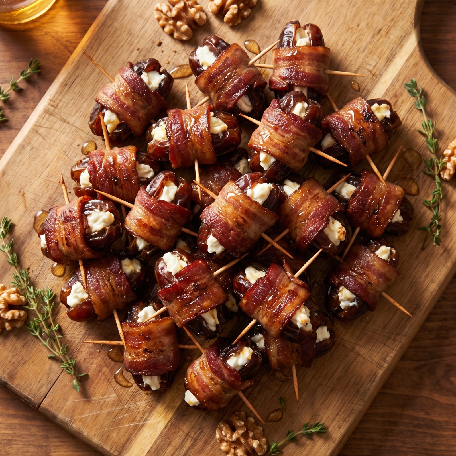 Bacon-Wrapped Dates Stuffed With Goat Cheese