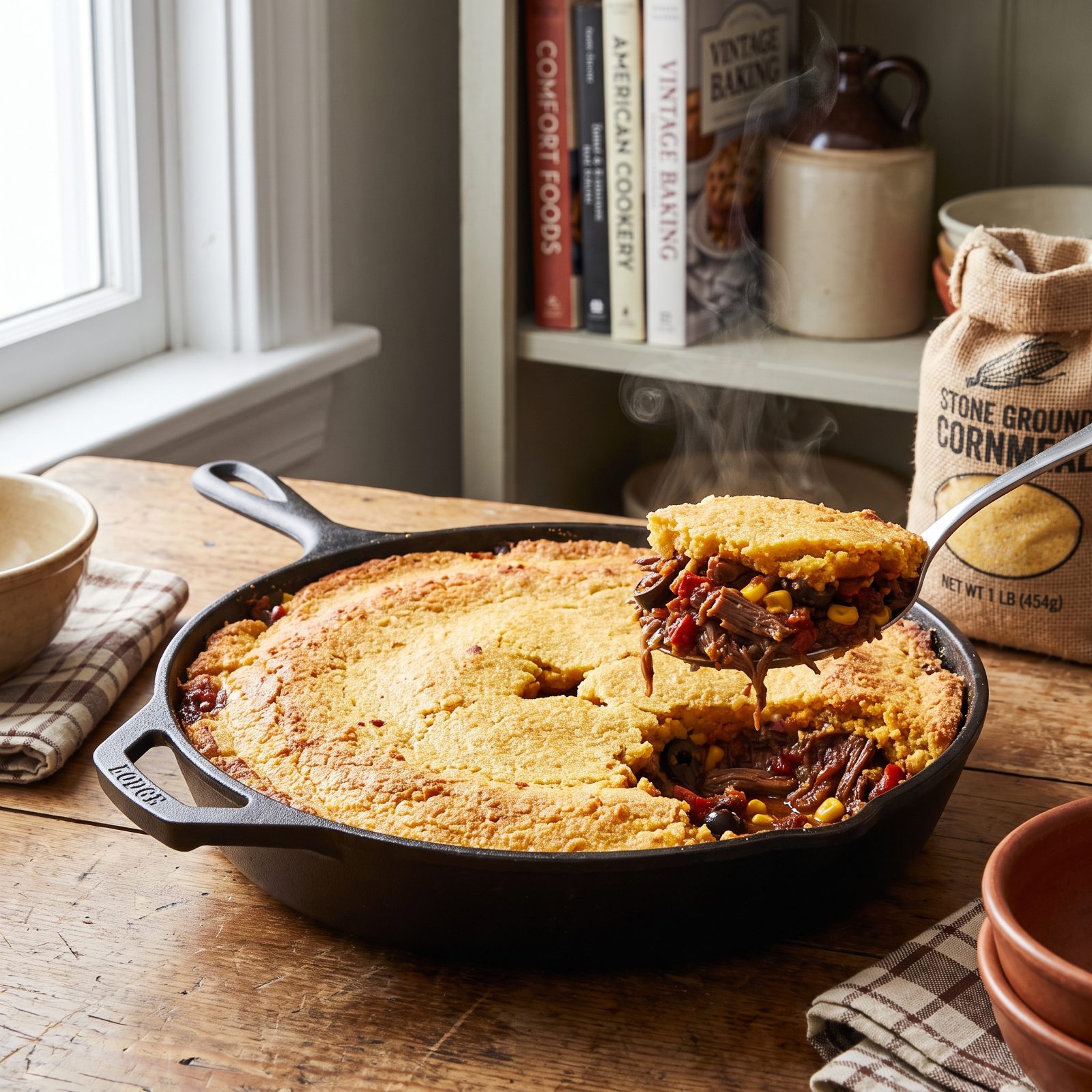 A Bag of Cornmeal Becomes a Tamale-Style Skillet Pie