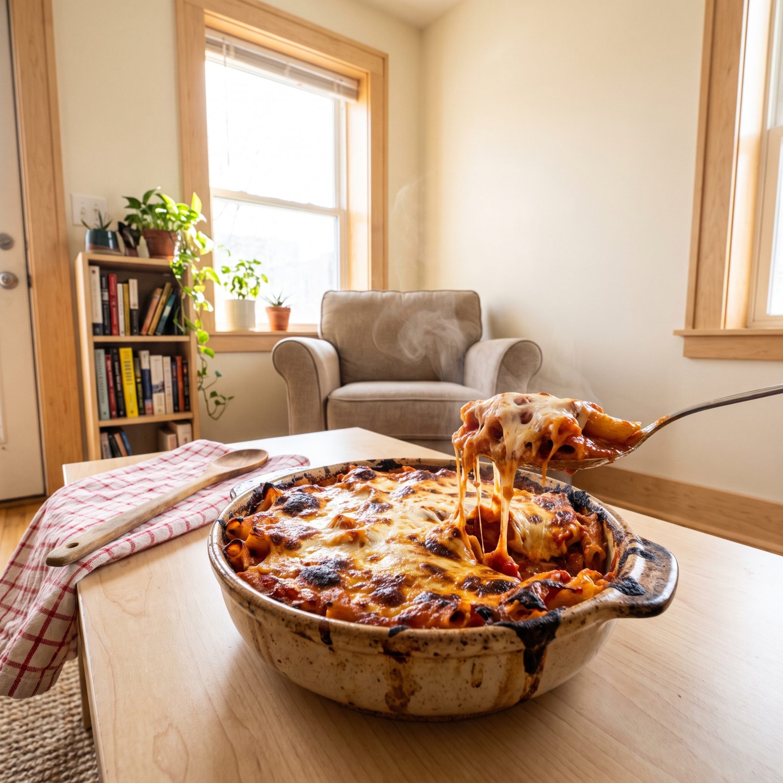 Baked Ziti With Creamy and Crisp Textures