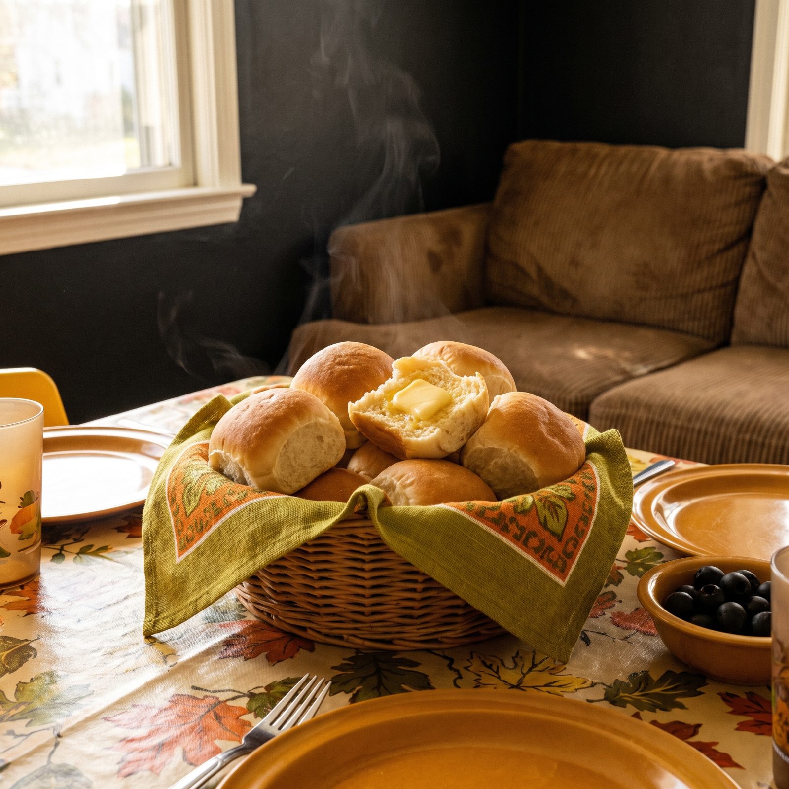 A Basket of Brown-and-Serve Rolls