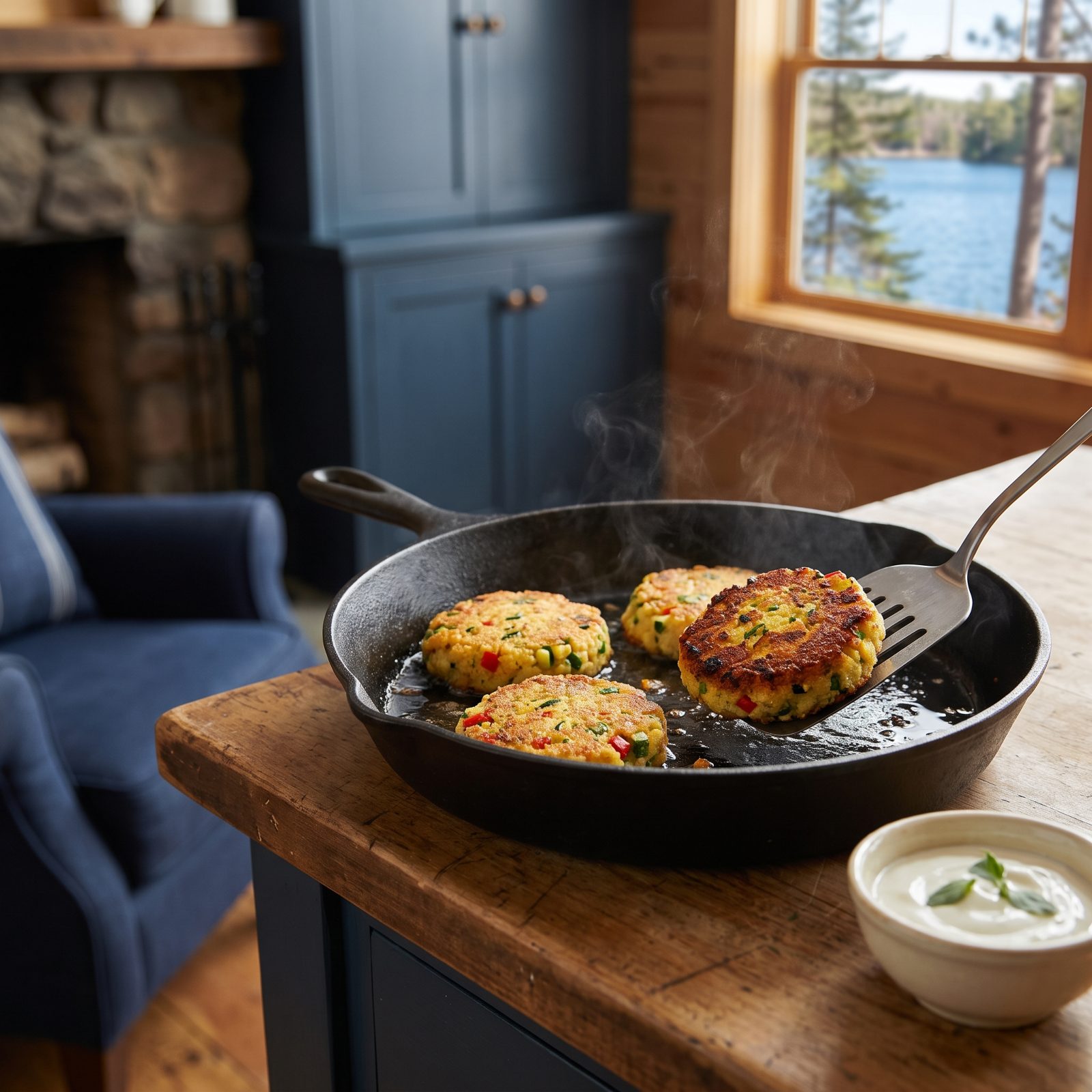 Bind Leftover Couscous Into Skillet Fritters