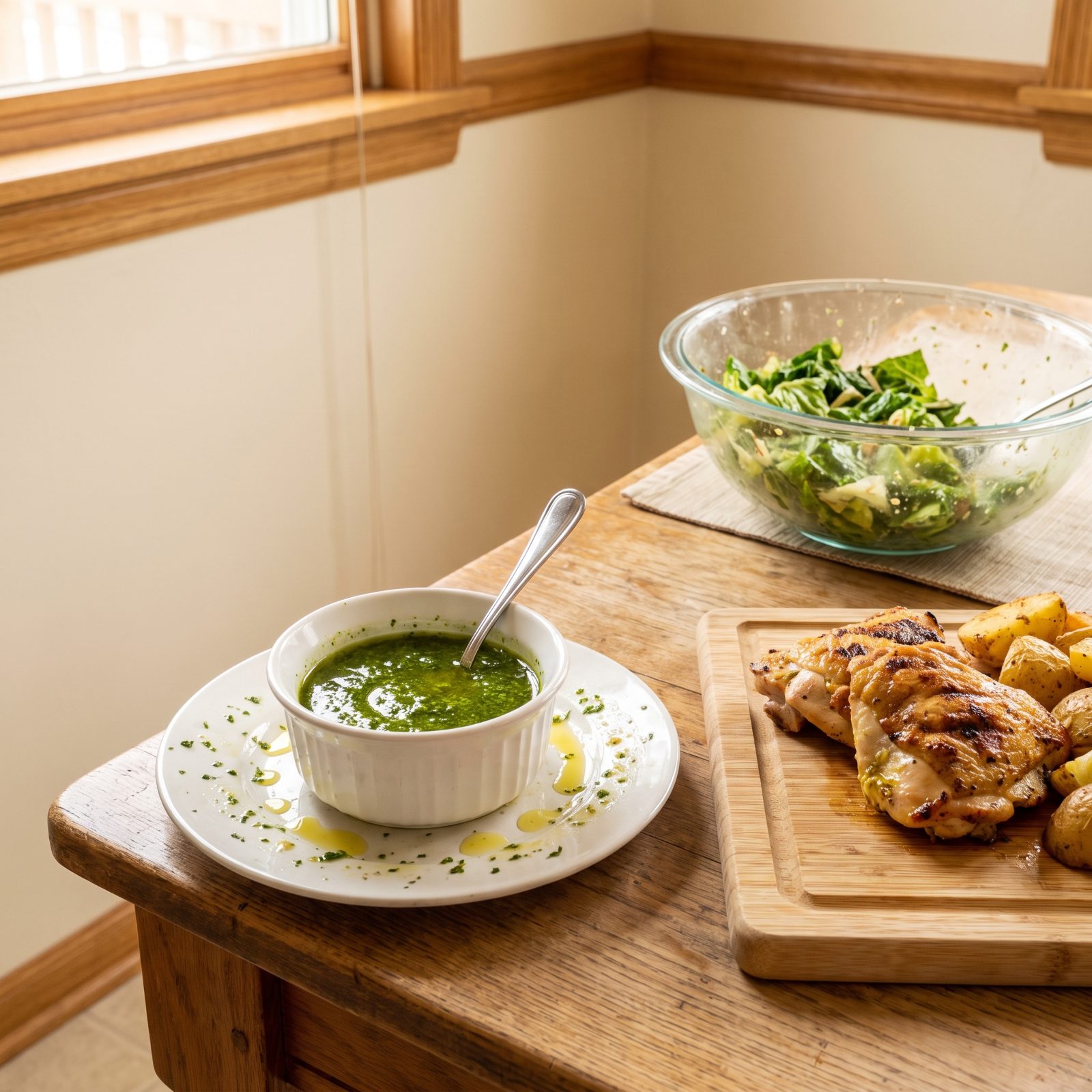 Blend Dressed Salad Into a Vibrant Green Sauce