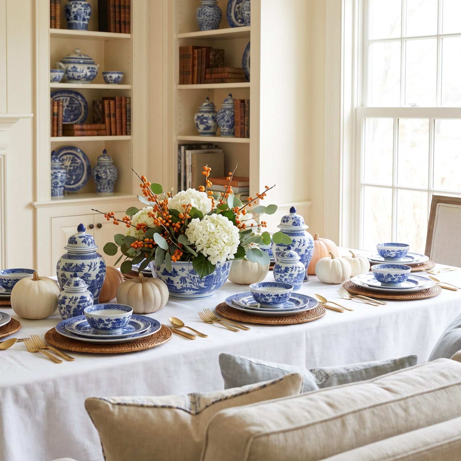 Blue-and-White Chinoiserie Meets the Harvest